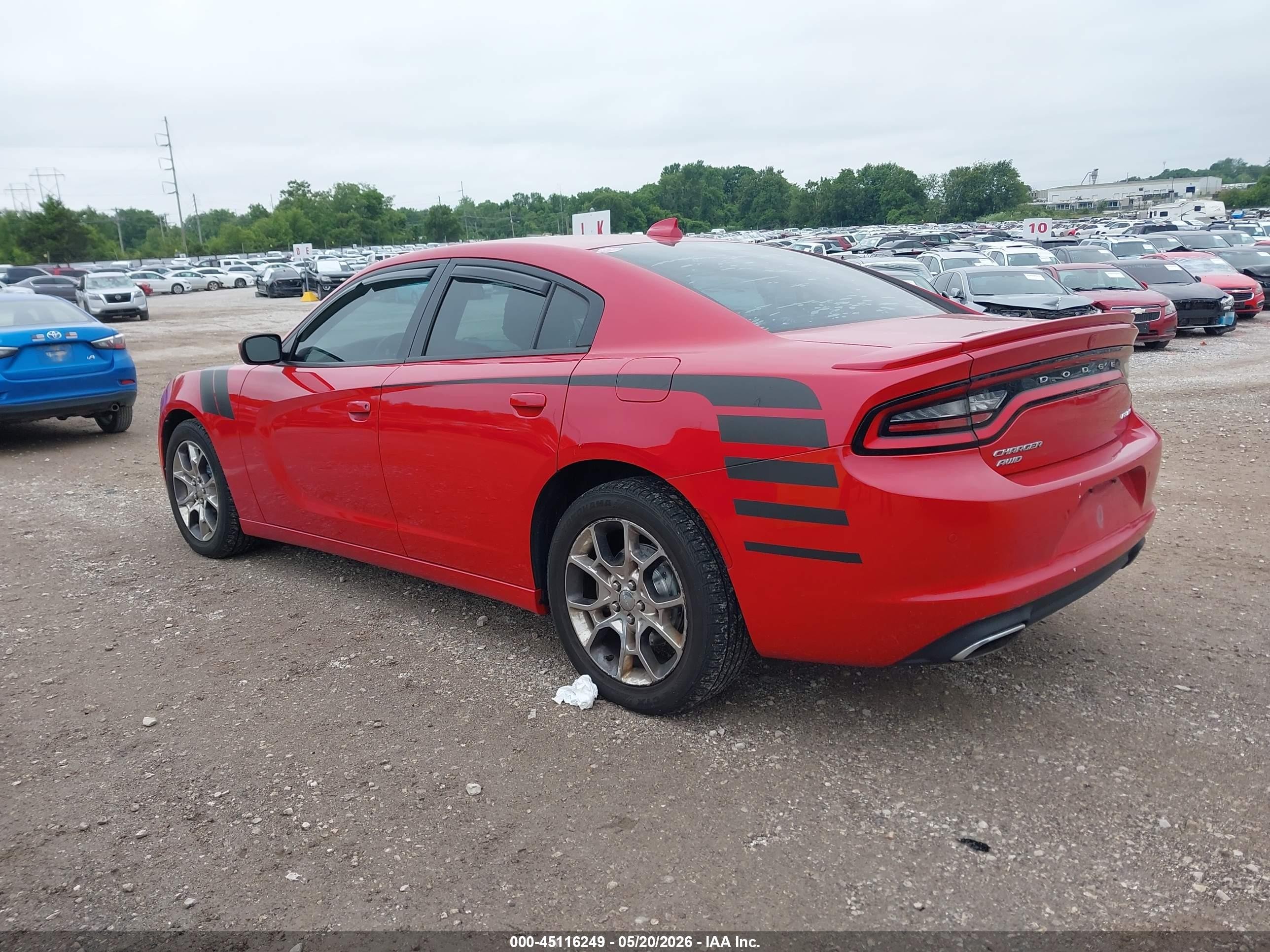 2015 Dodge Charger Sxt Red vin: 2C3CDXJG5FH848650