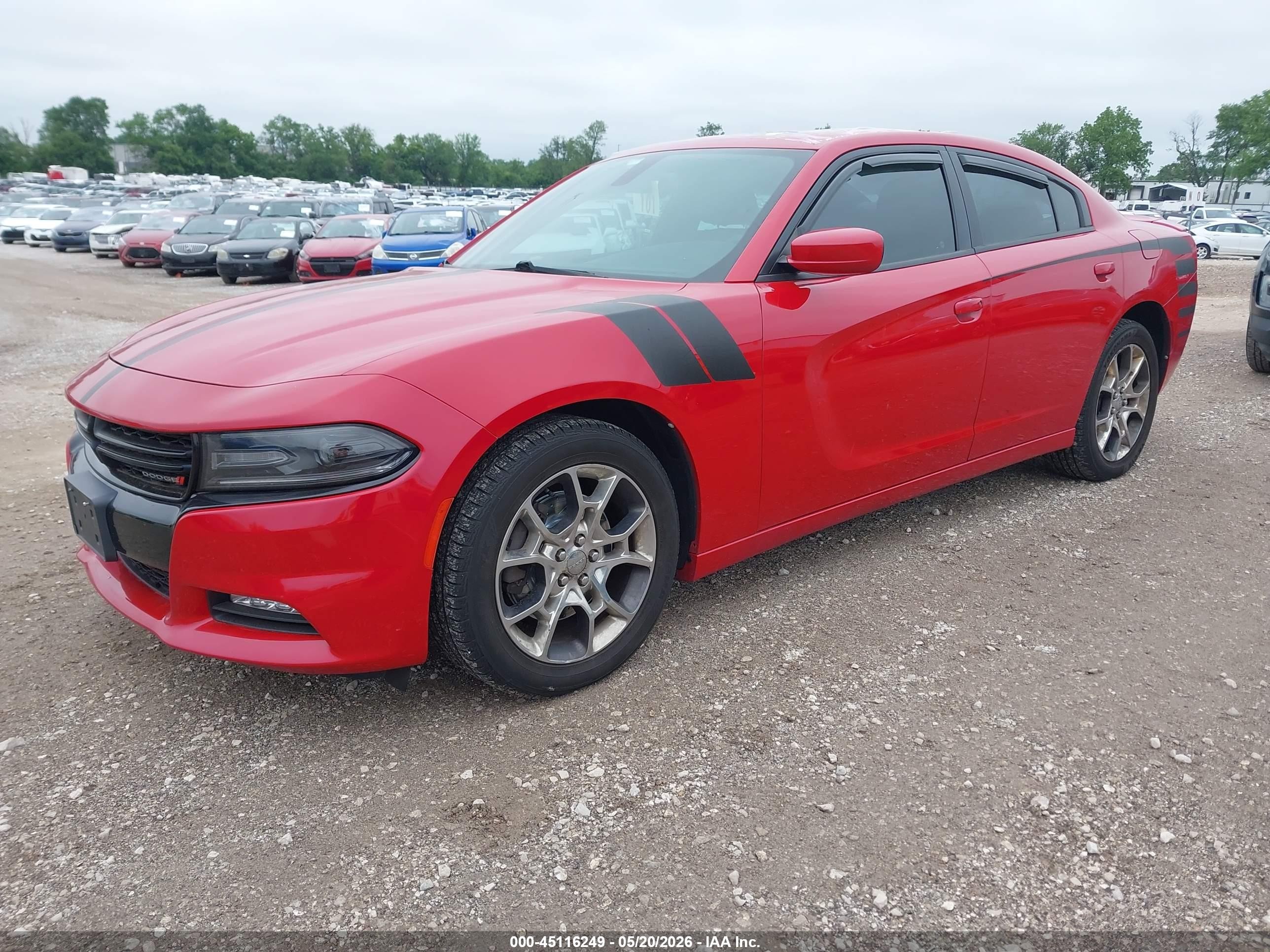 2015 Dodge Charger Sxt Red vin: 2C3CDXJG5FH848650