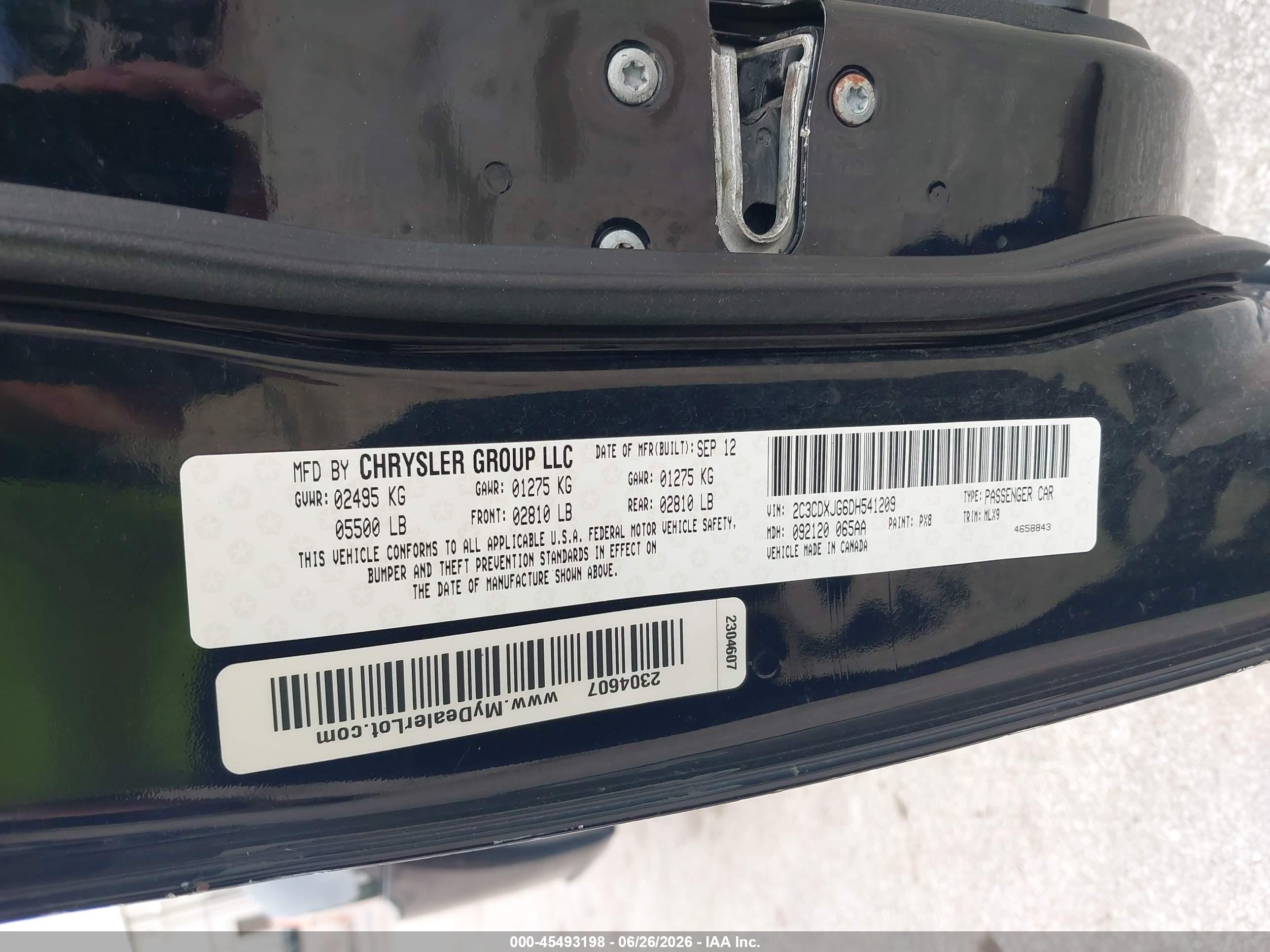 2013 Dodge Charger Sxt Plus Black vin: 2C3CDXJG6DH541209