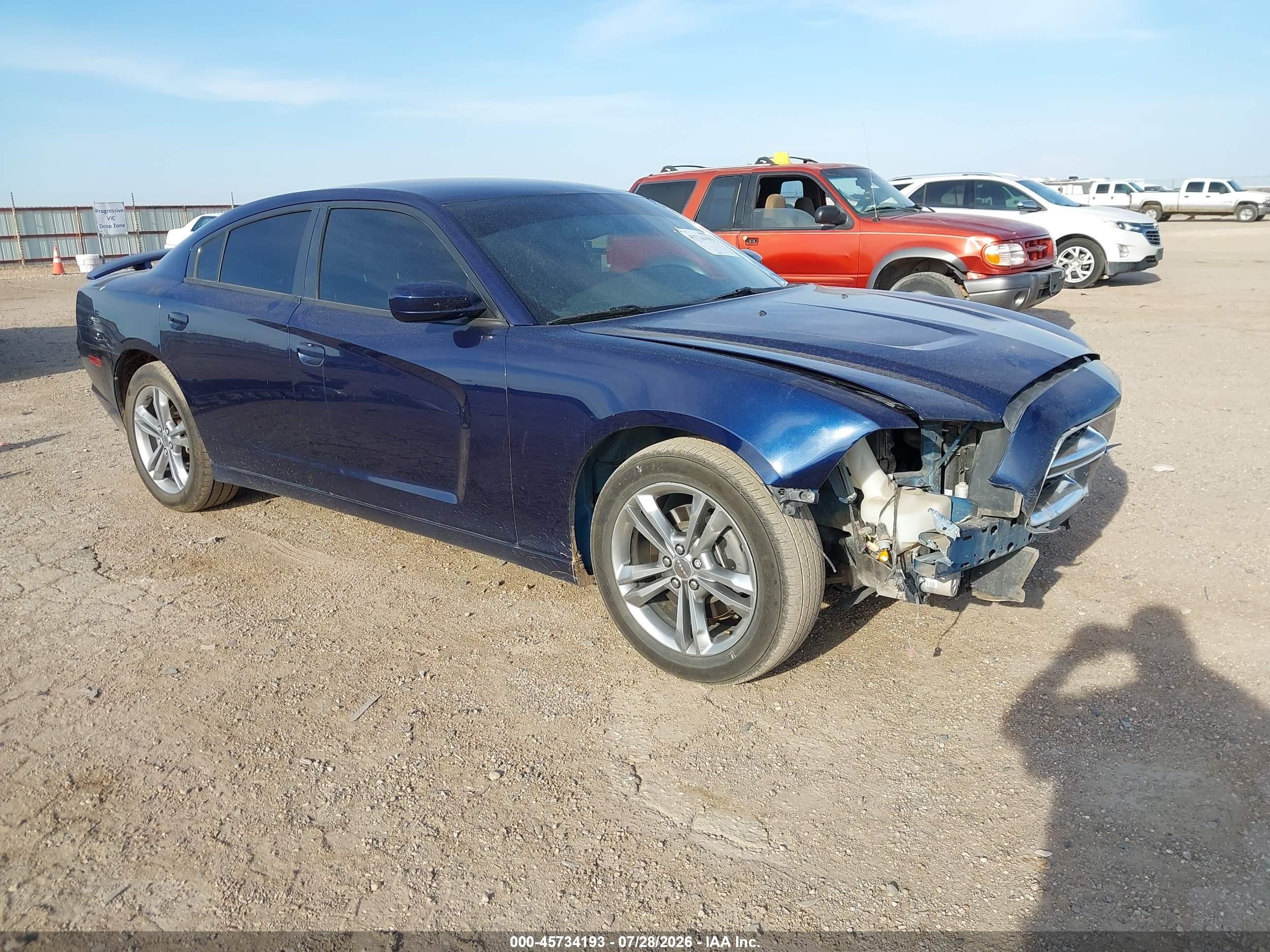 2014 Dodge Charger Sxt Blue vin: 2C3CDXJG6EH159618