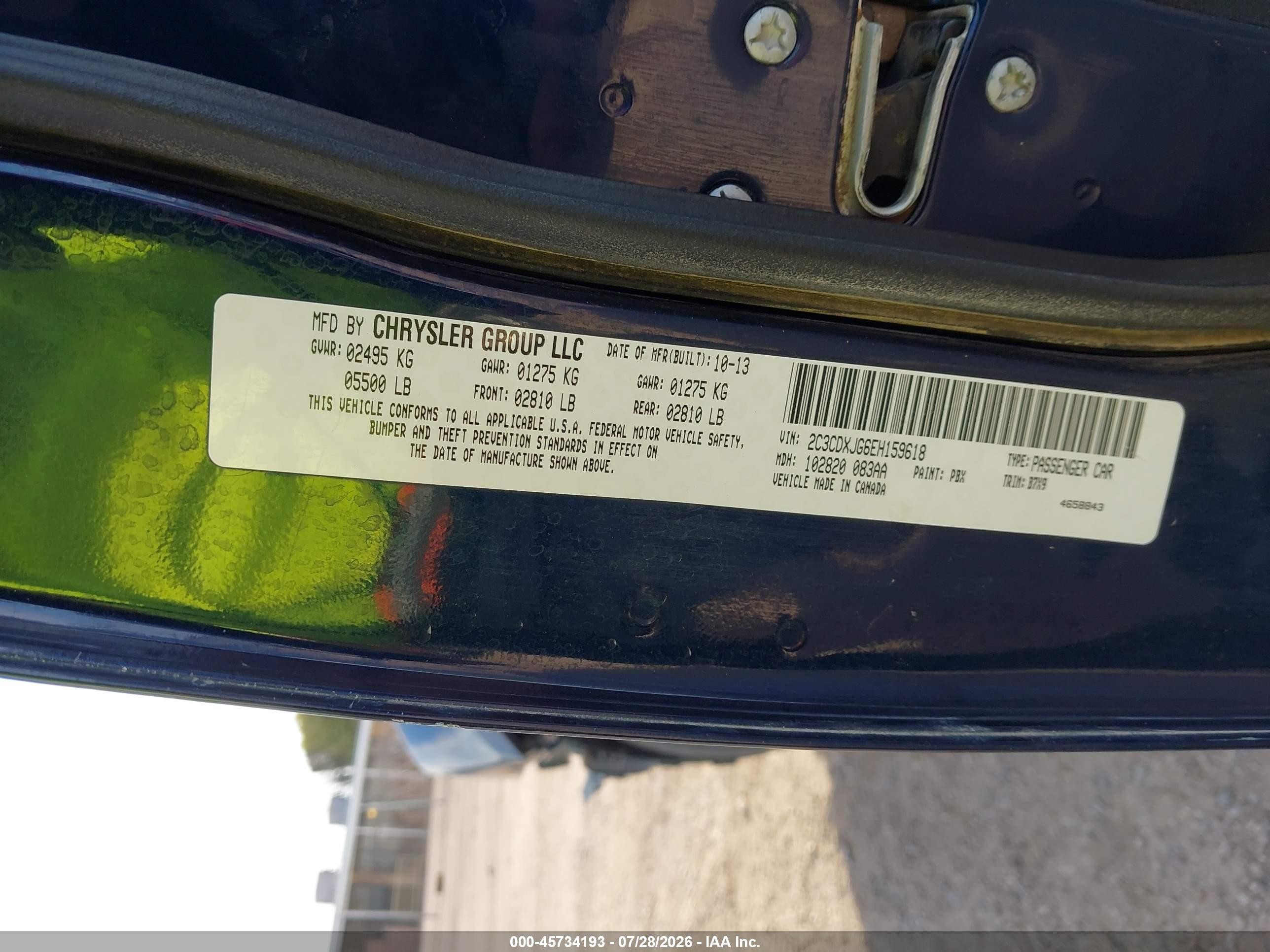 2014 Dodge Charger Sxt Blue vin: 2C3CDXJG6EH159618