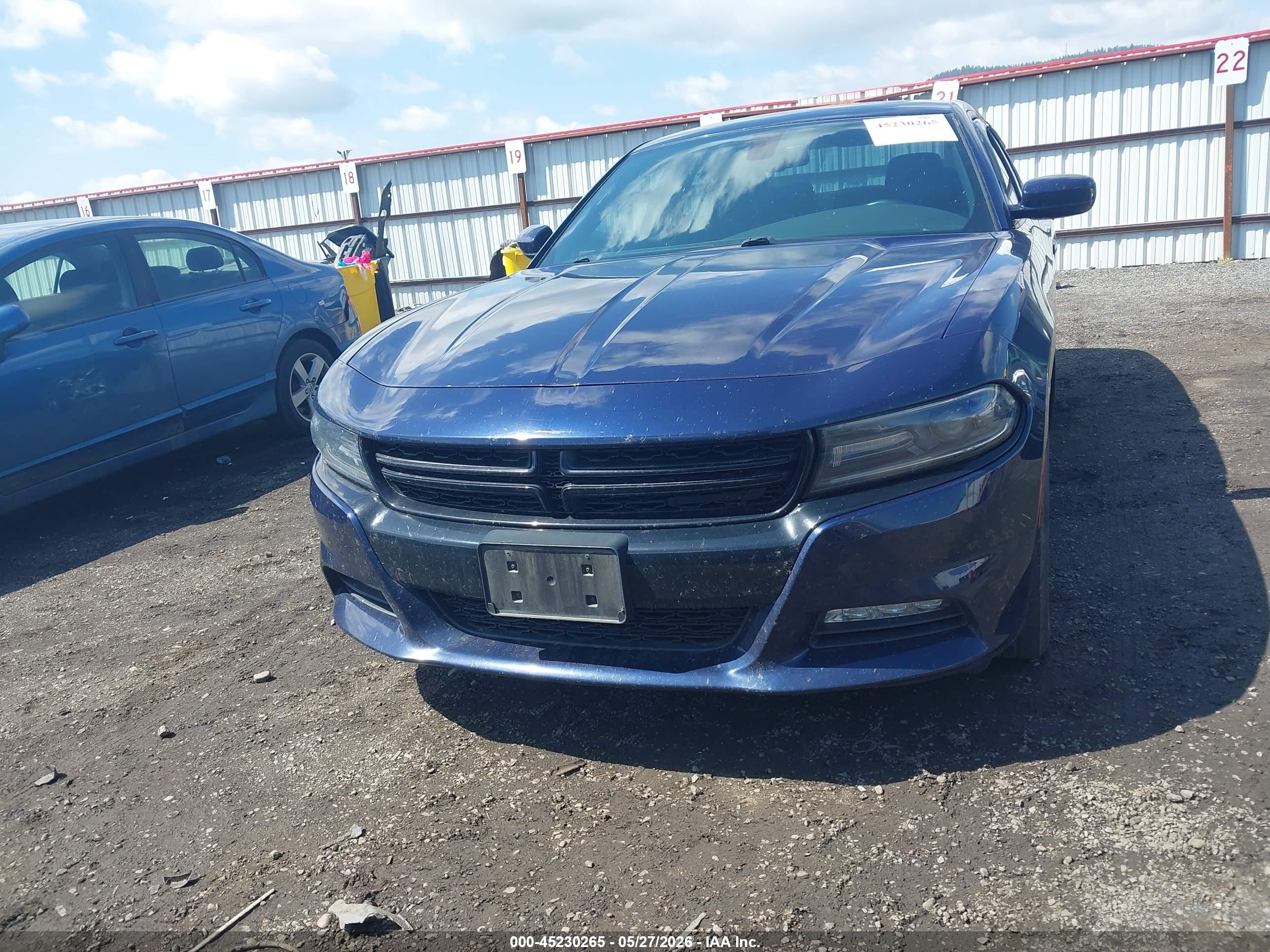 2015 Dodge Charger Sxt Dark Blue vin: 2C3CDXJG6FH746063