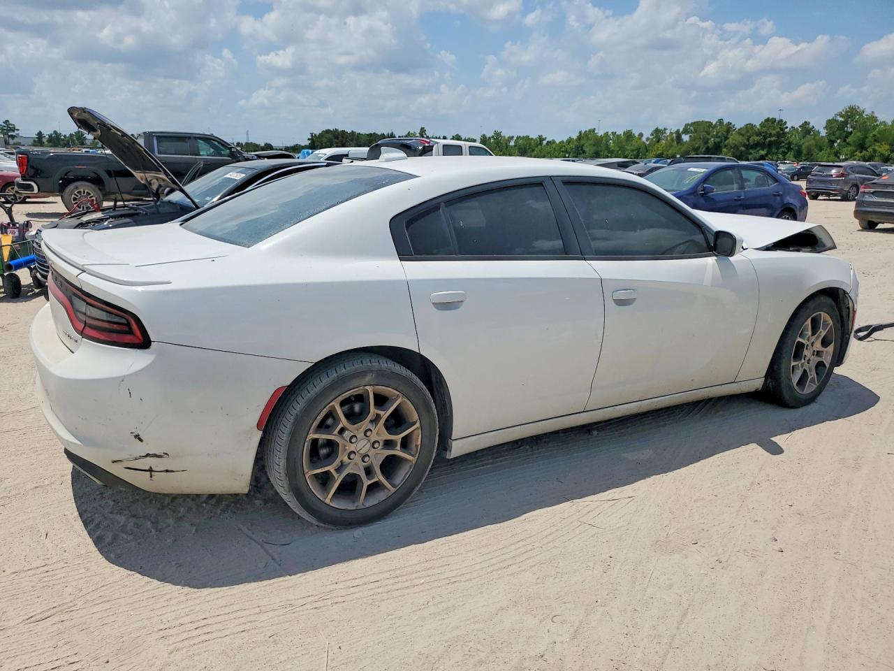 2015 Dodge Charger Sxt White vin: 2C3CDXJG6FH886937