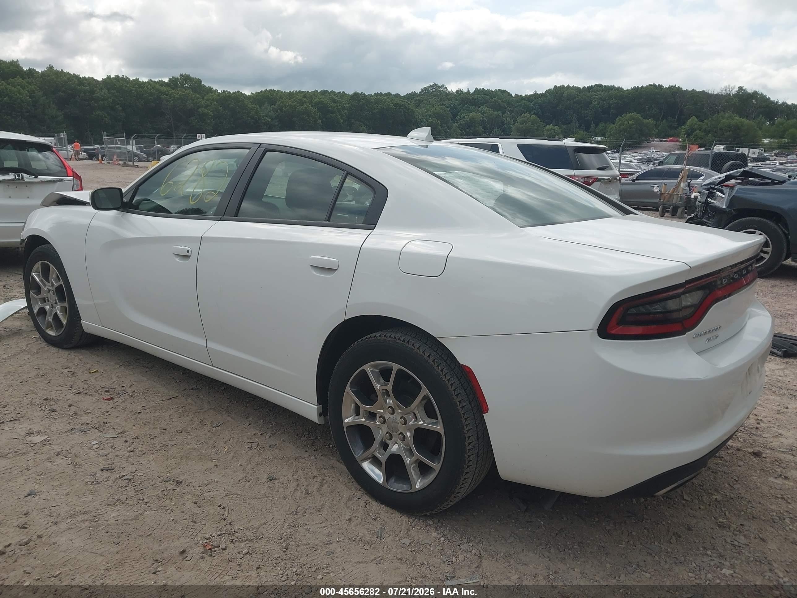 2015 Dodge Charger Sxt White vin: 2C3CDXJG6FH919760