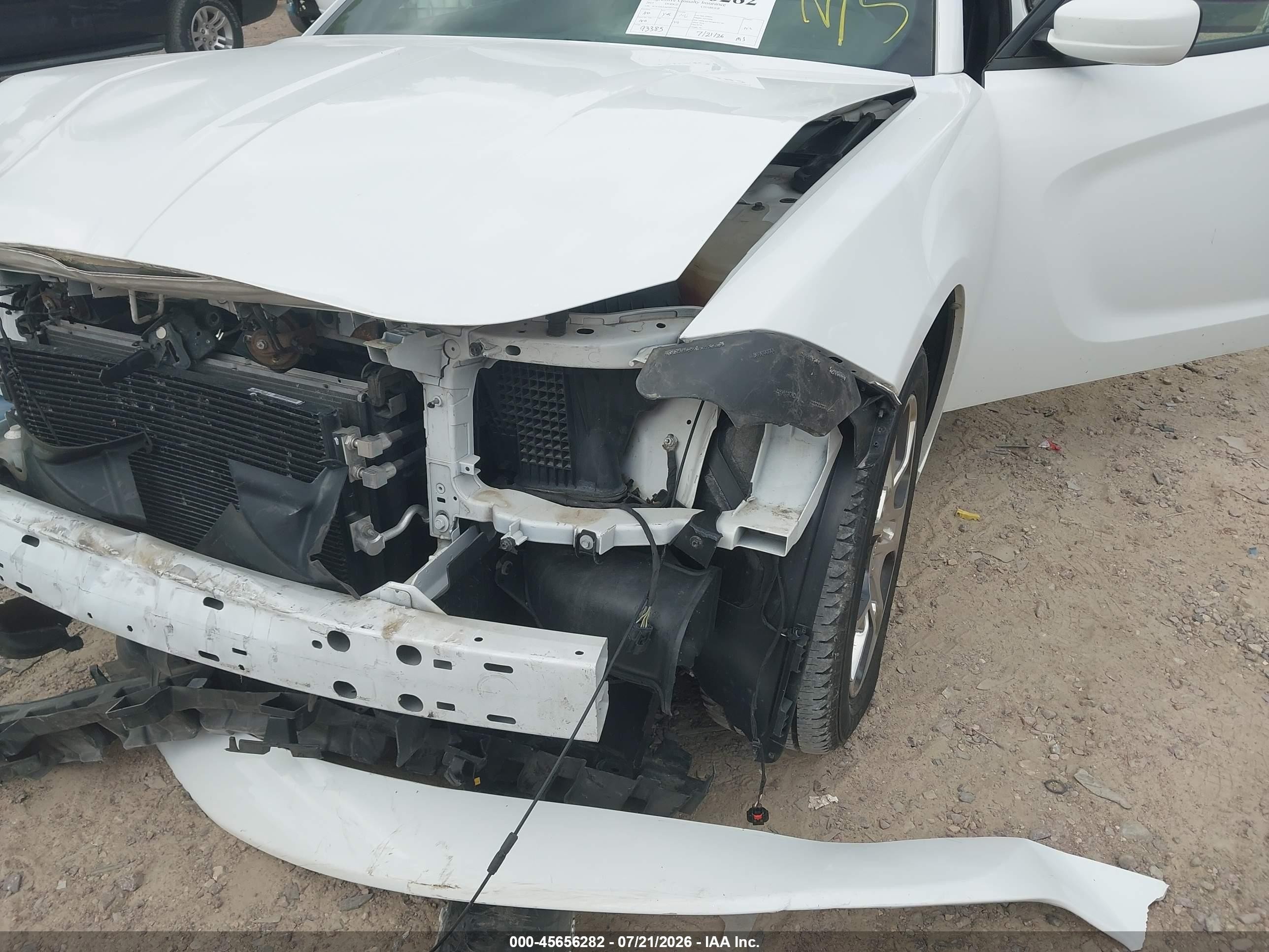 2015 Dodge Charger Sxt White vin: 2C3CDXJG6FH919760