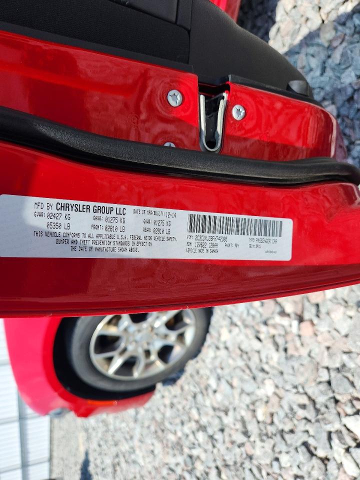 2015 Dodge Charger Sxt Red vin: 2C3CDXJG8FH742385