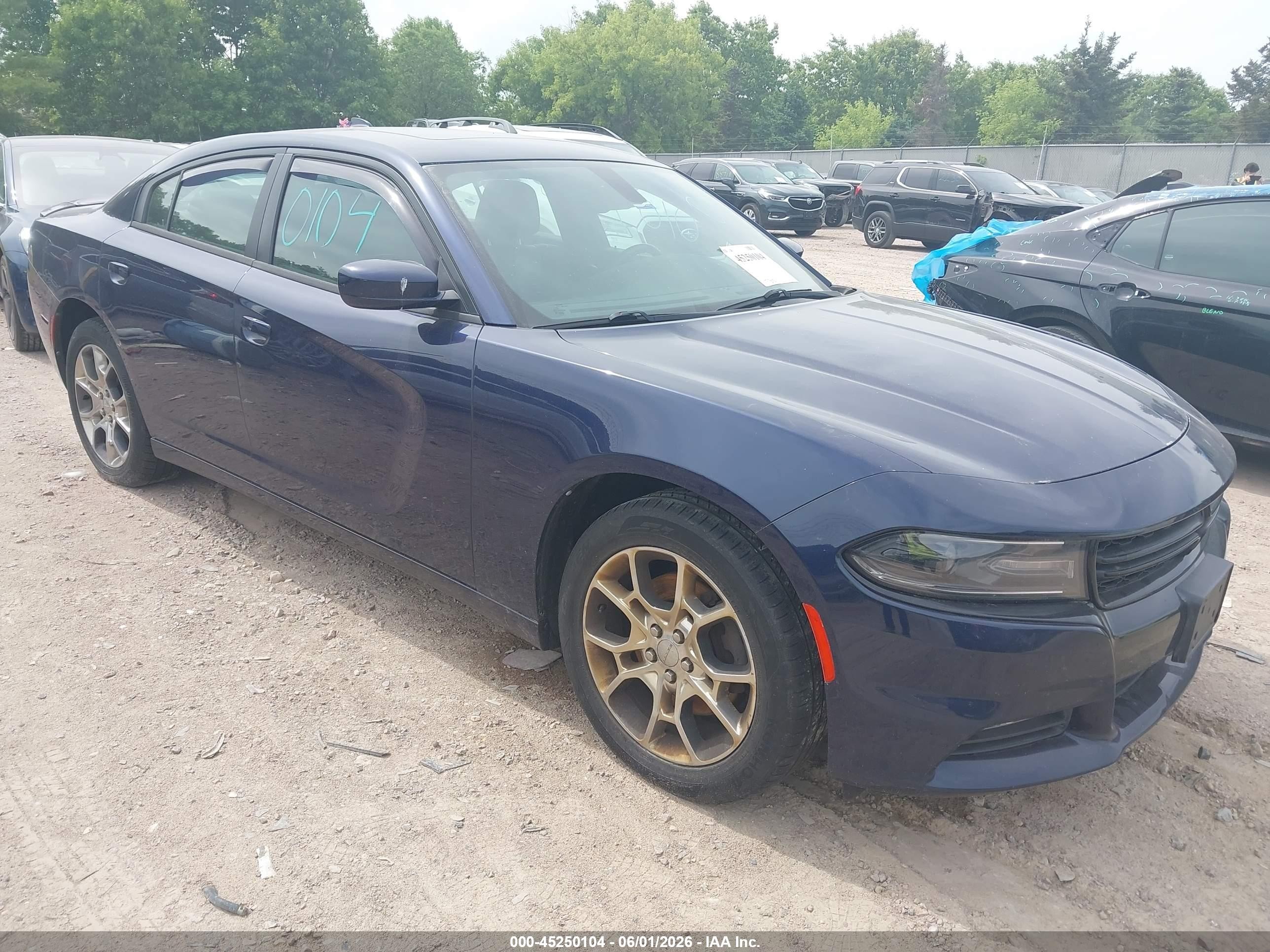2015 Dodge Charger Sxt Blue vin: 2C3CDXJG8FH746064