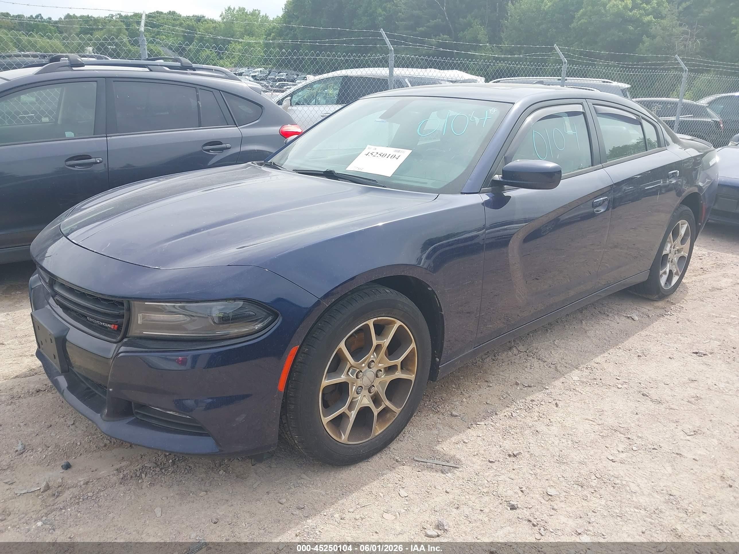 2015 Dodge Charger Sxt Blue vin: 2C3CDXJG8FH746064