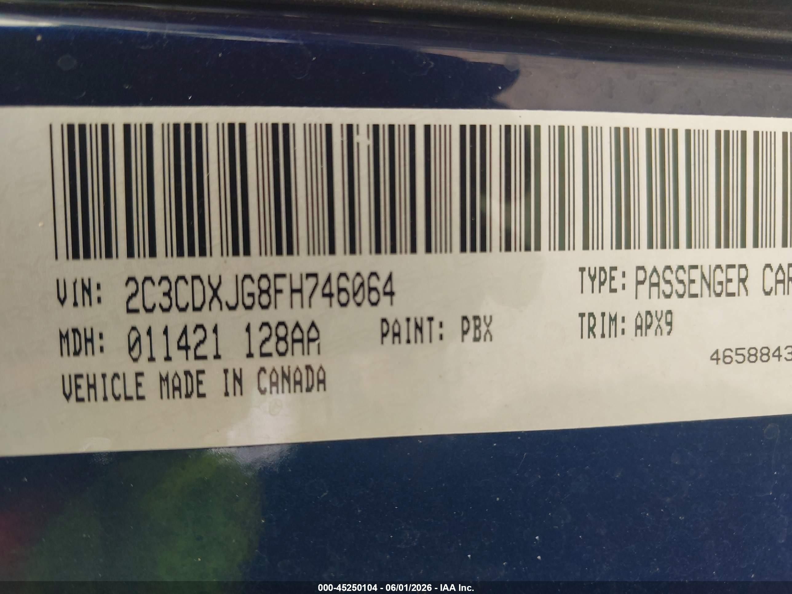 2015 Dodge Charger Sxt Blue vin: 2C3CDXJG8FH746064