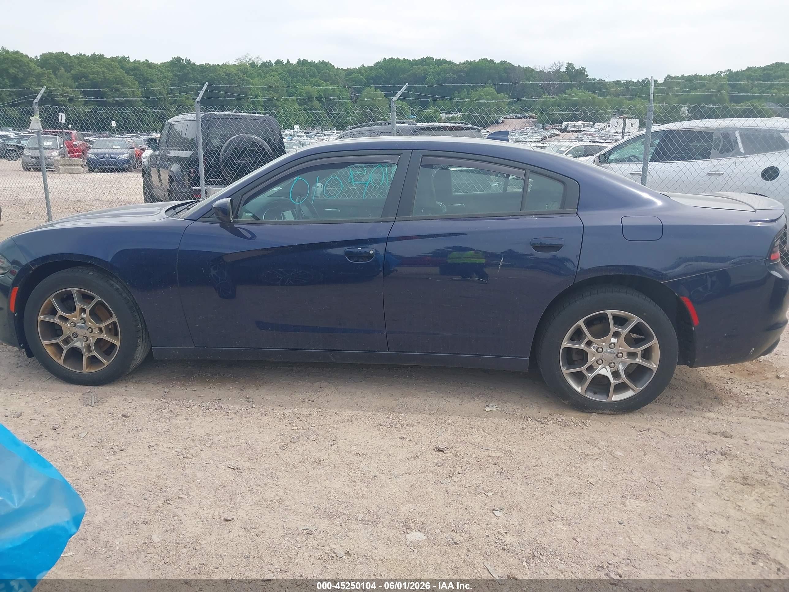 2015 Dodge Charger Sxt Blue vin: 2C3CDXJG8FH746064