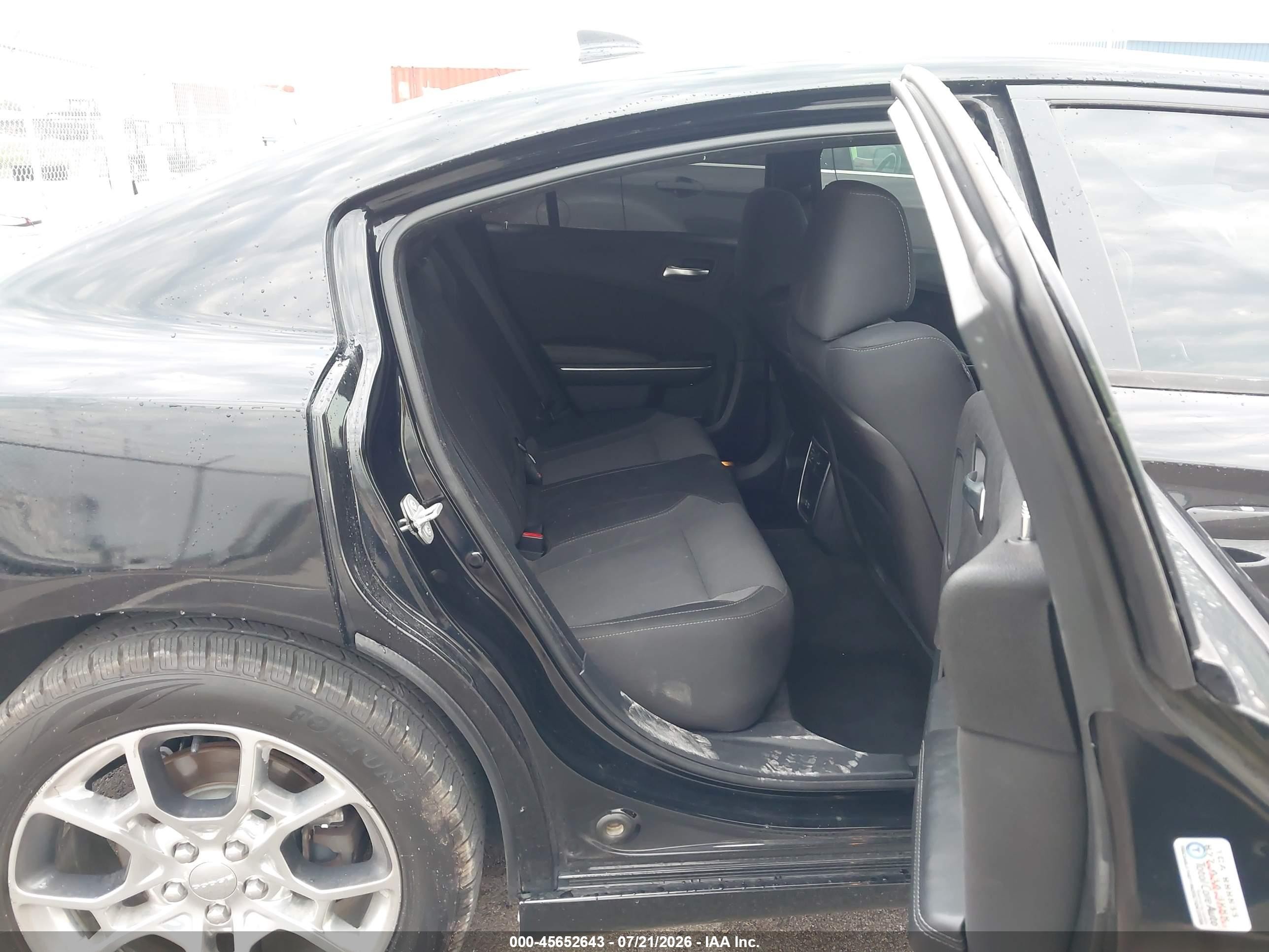 2015 Dodge Charger Sxt Black vin: 2C3CDXJG8FH908257