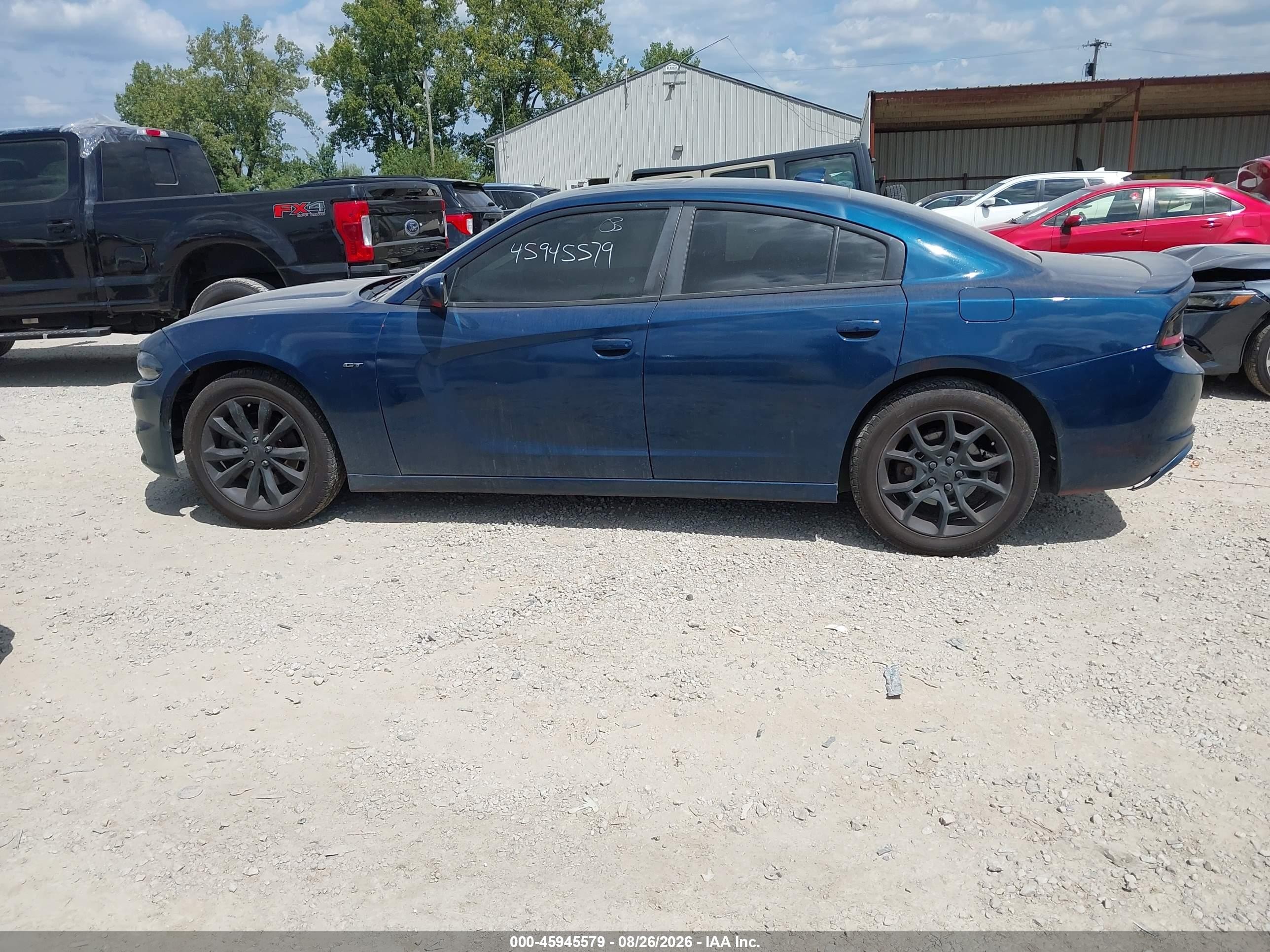 2018 Dodge Charger Gt Awd Blue vin: 2C3CDXJG8JH235625