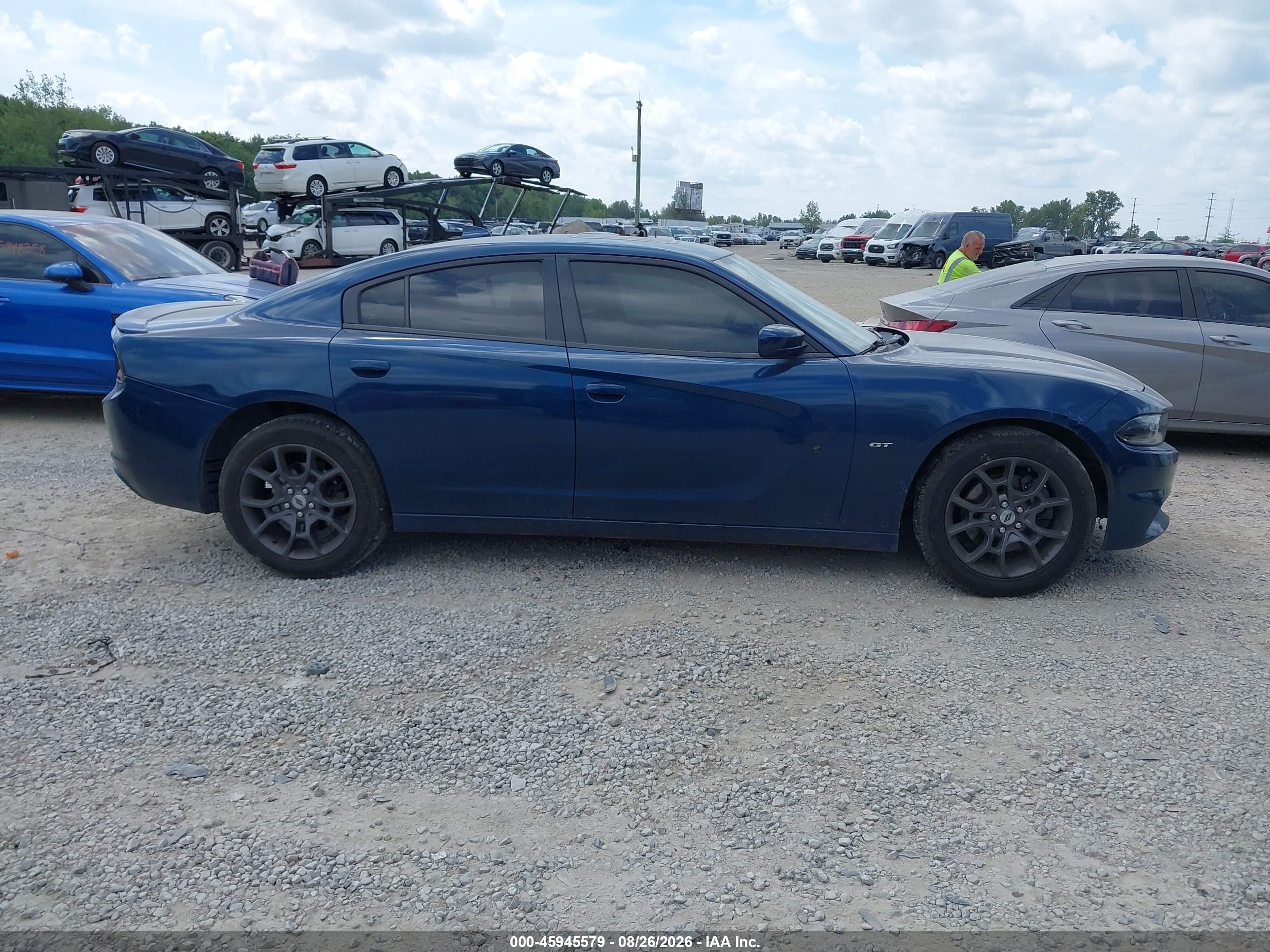 2018 Dodge Charger Gt Awd Blue vin: 2C3CDXJG8JH235625