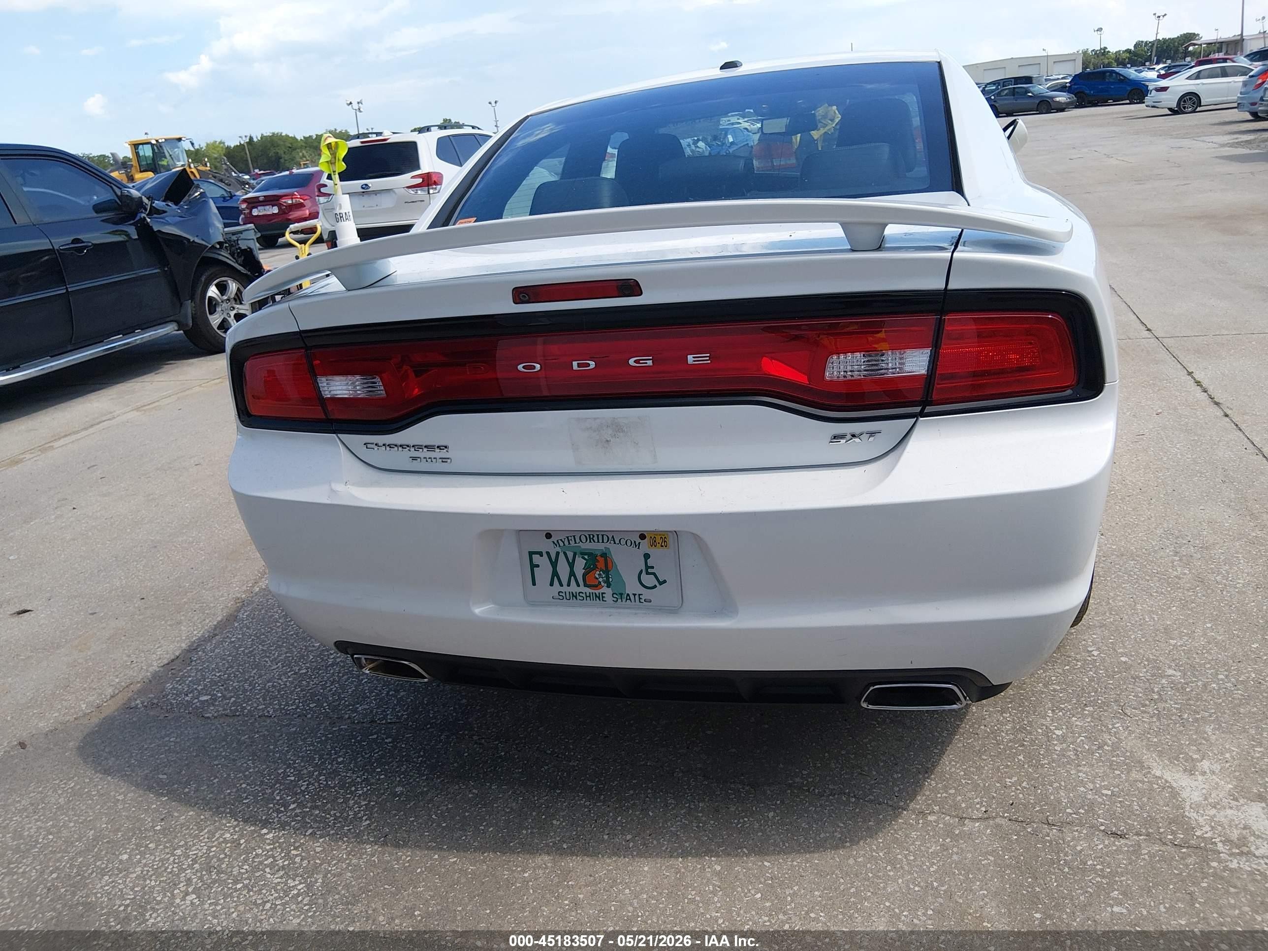 2014 Dodge Charger Sxt Plus Белый vin: 2C3CDXJG9EH212649