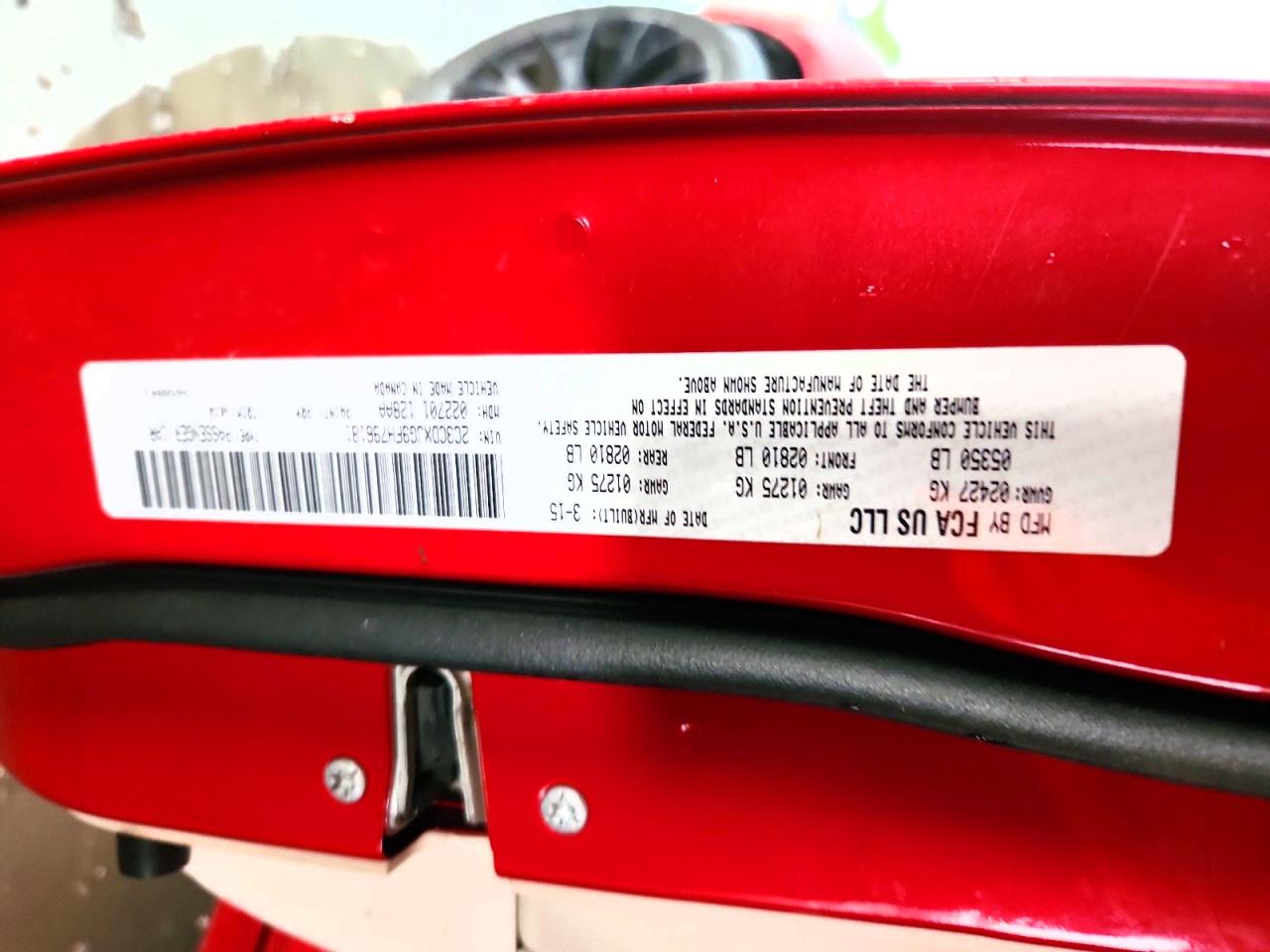 2015 Dodge Charger Sxt Red vin: 2C3CDXJG9FH796181