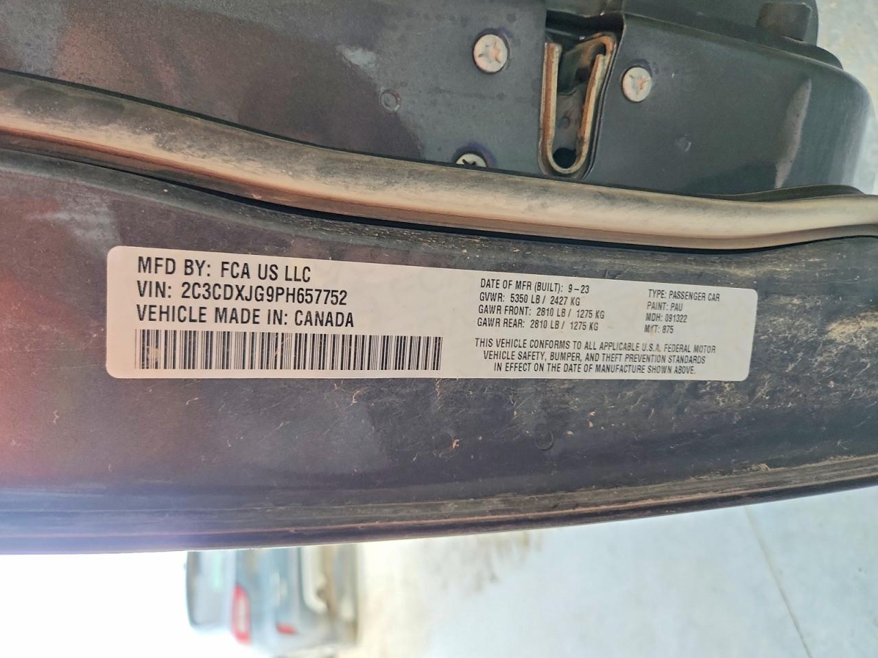 2023 Dodge Charger Sxt Gray vin: 2C3CDXJG9PH657752