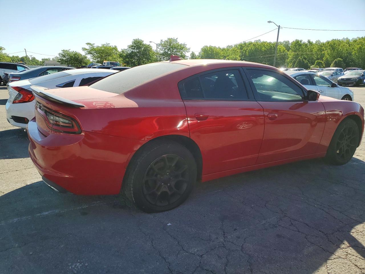 2015 Dodge Charger Sxt Red vin: 2C3CDXJGXFH875679