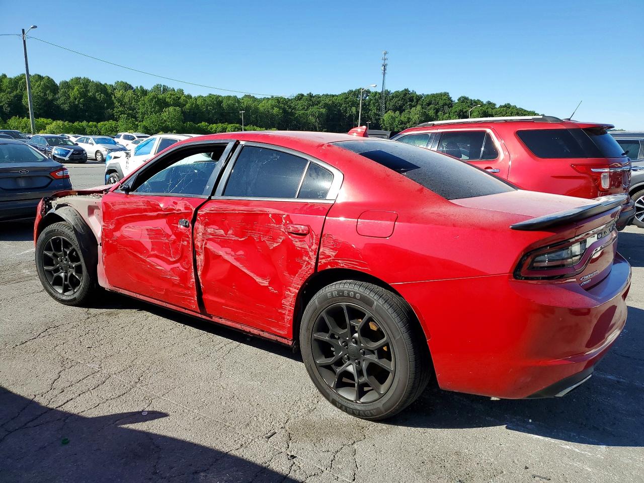 2015 Dodge Charger Sxt Red vin: 2C3CDXJGXFH875679