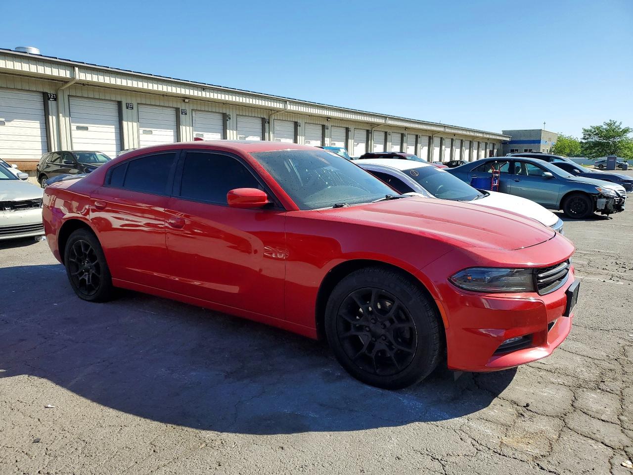 2015 Dodge Charger Sxt Red vin: 2C3CDXJGXFH875679