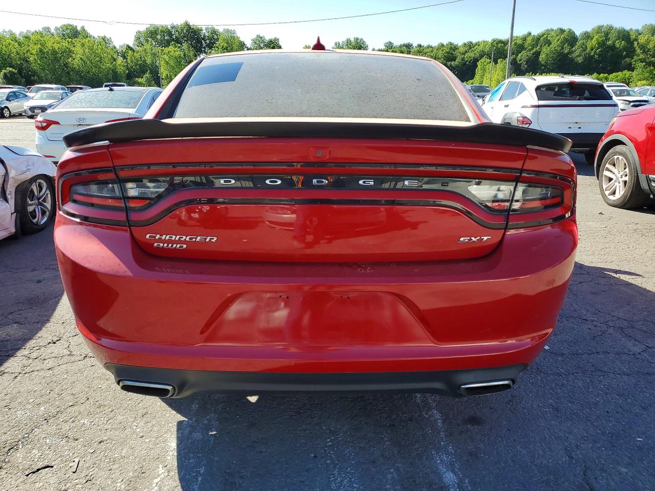 2015 Dodge Charger Sxt Red vin: 2C3CDXJGXFH875679