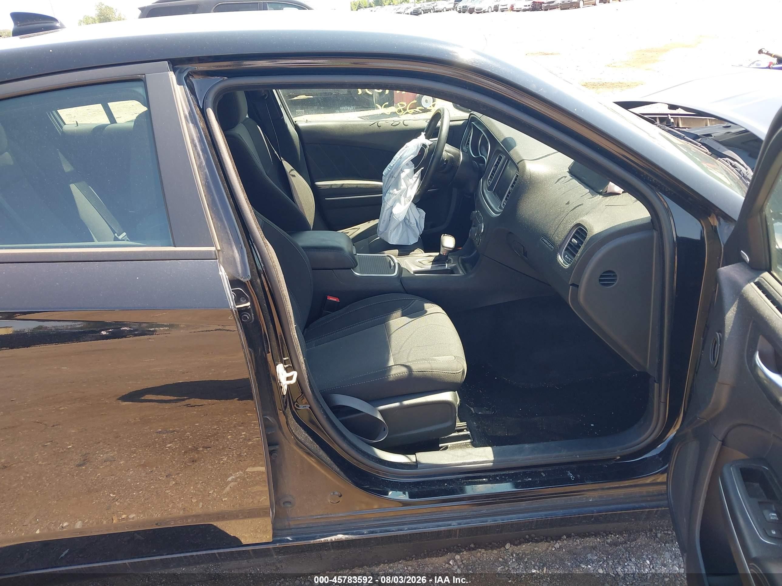 2015 Dodge Charger Sxt Black vin: 2C3CDXJGXFH919857