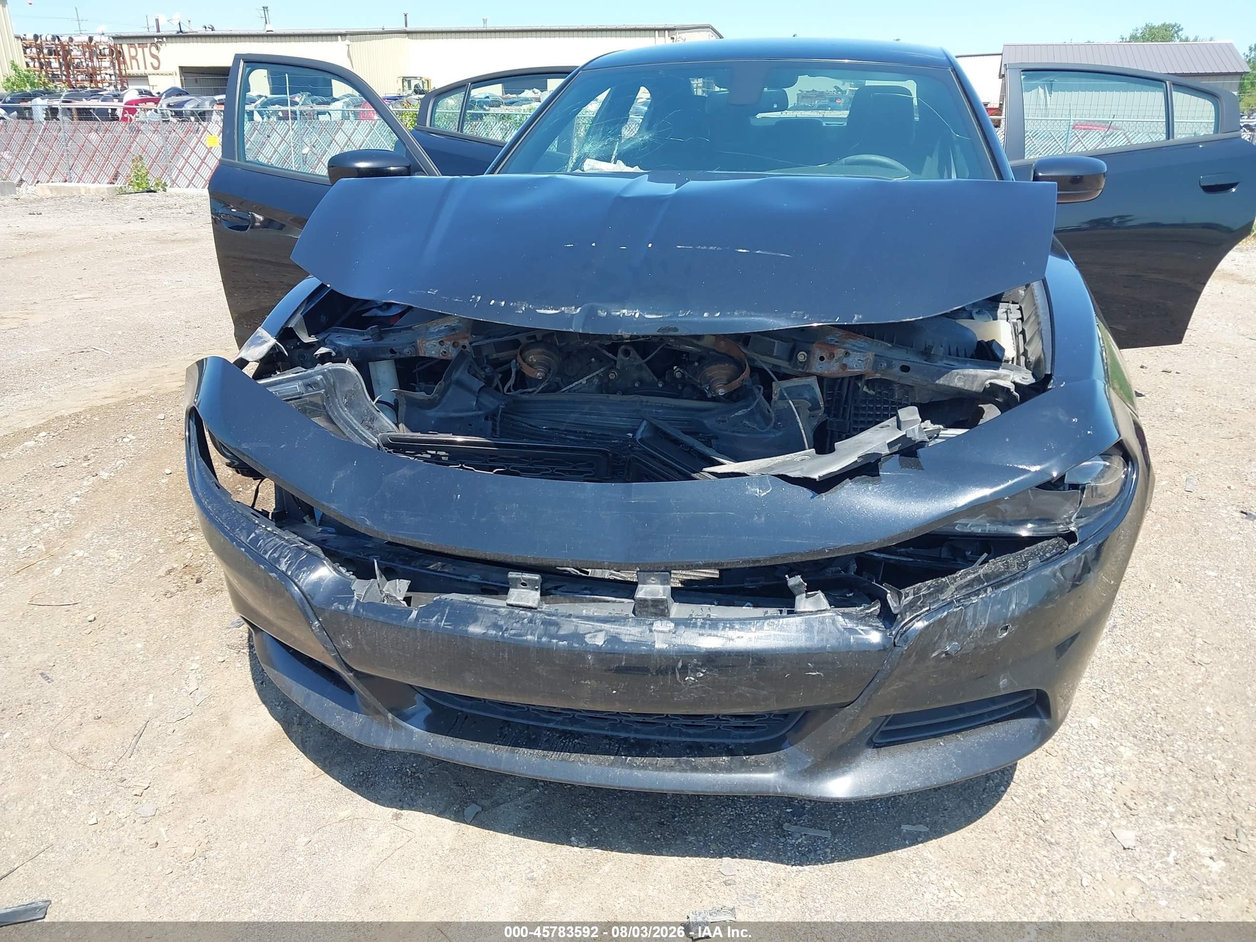 2015 Dodge Charger Sxt Black vin: 2C3CDXJGXFH919857