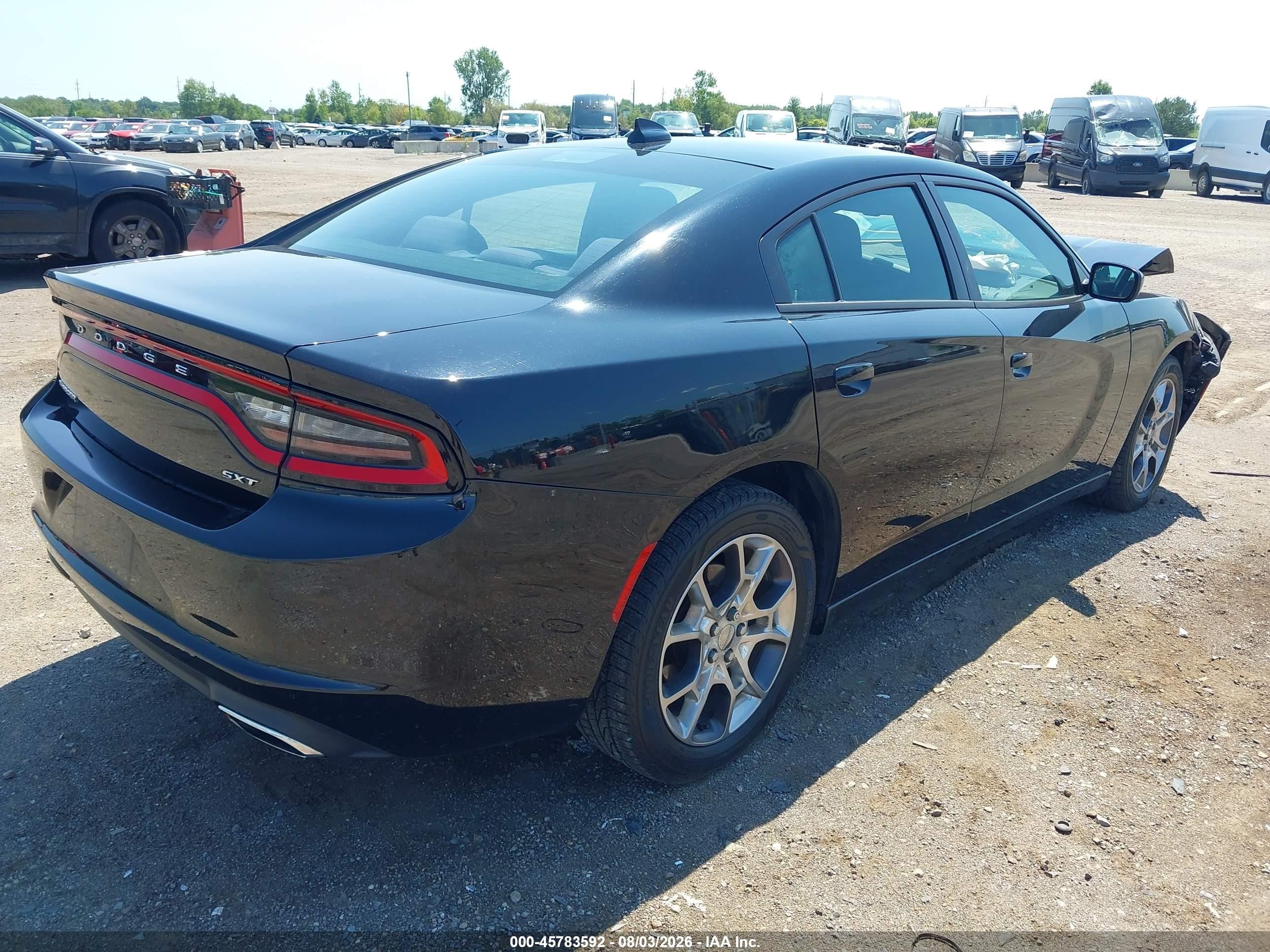 2015 Dodge Charger Sxt Black vin: 2C3CDXJGXFH919857
