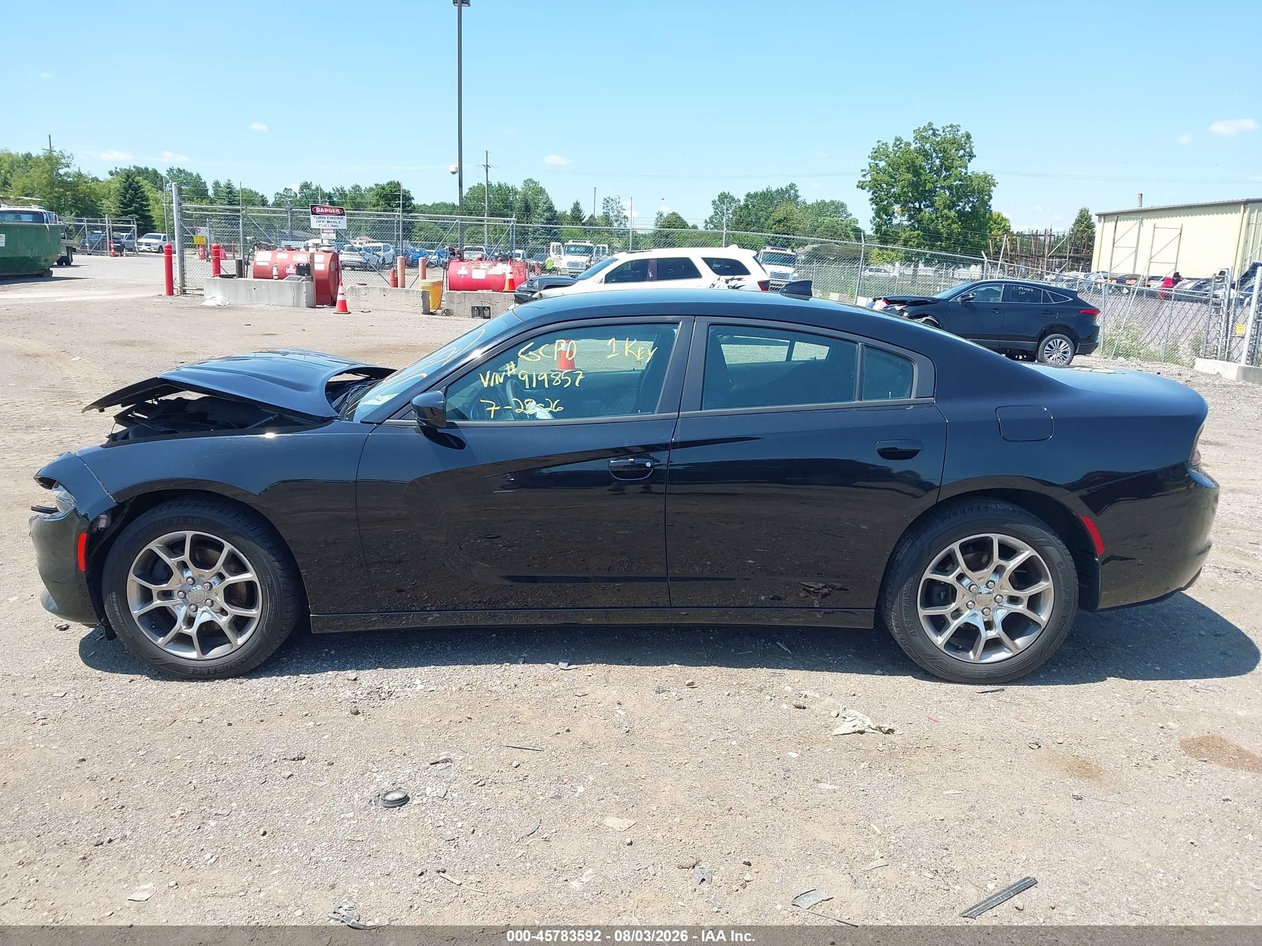 2015 Dodge Charger Sxt Black vin: 2C3CDXJGXFH919857