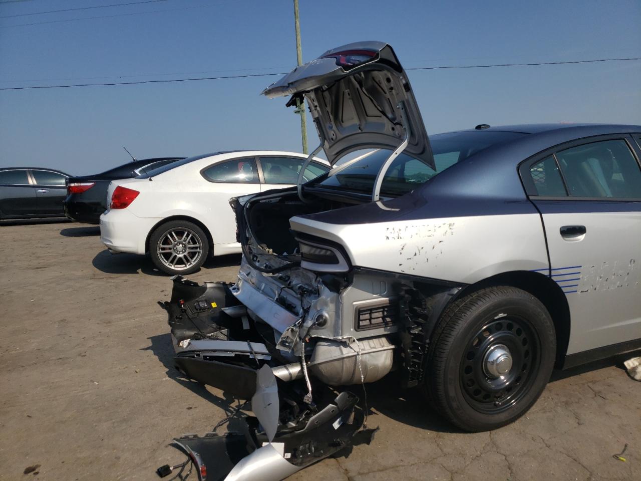 2021 Dodge Charger Police Silver vin: 2C3CDXKG0MH629381