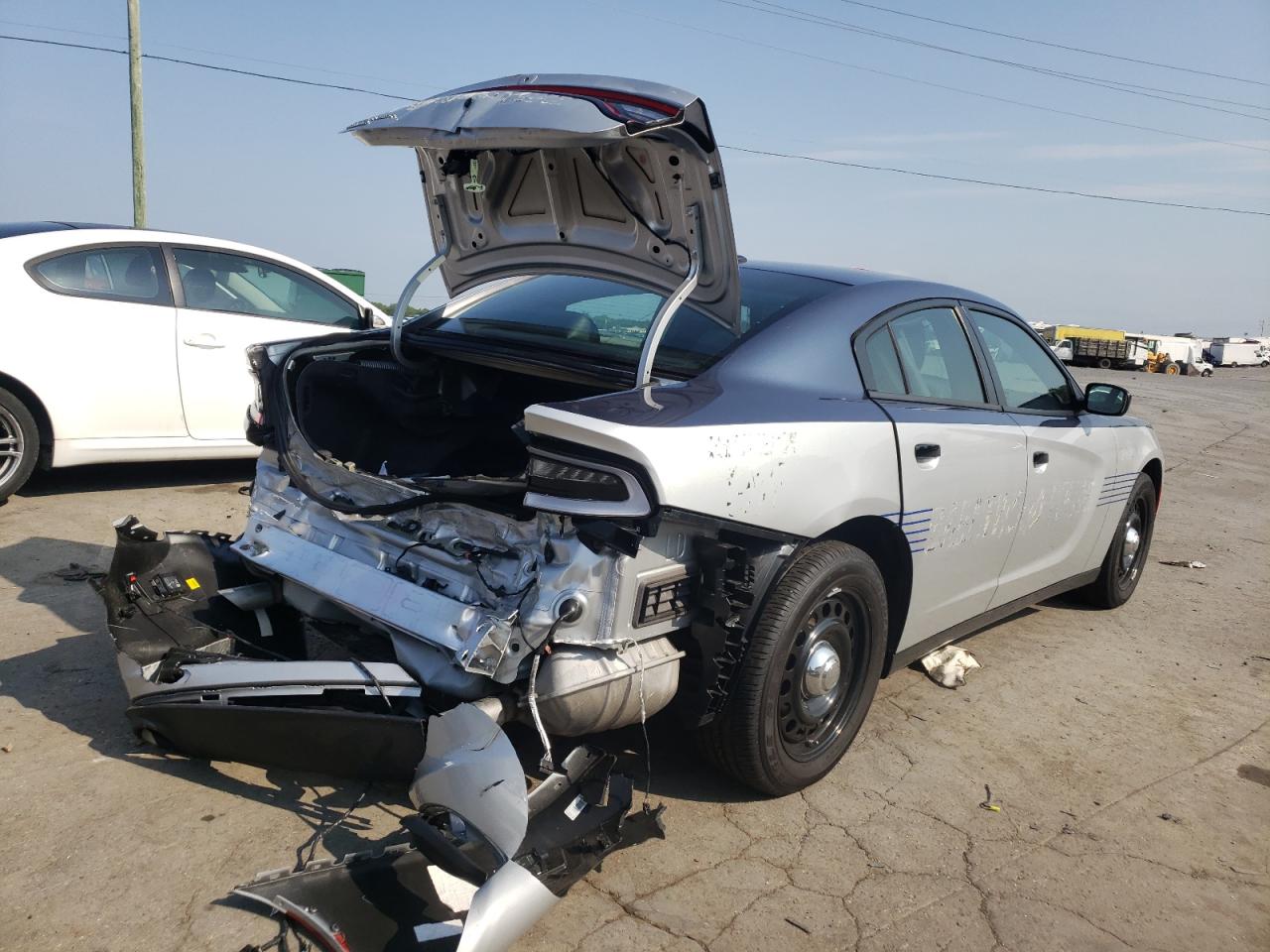 2021 Dodge Charger Police Silver vin: 2C3CDXKG0MH629381