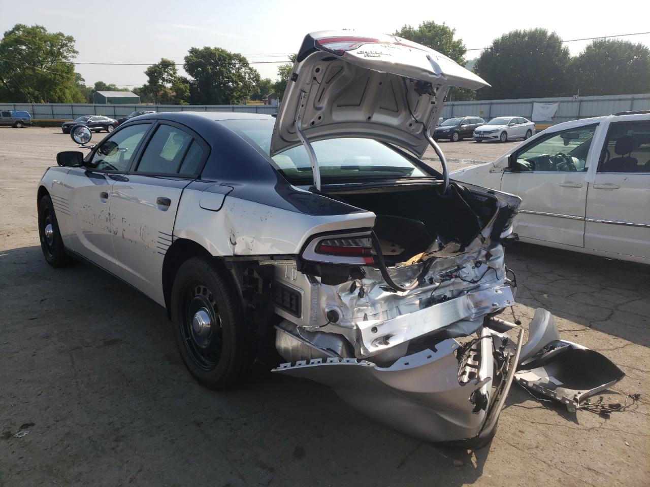 2021 Dodge Charger Police Silver vin: 2C3CDXKG0MH629381