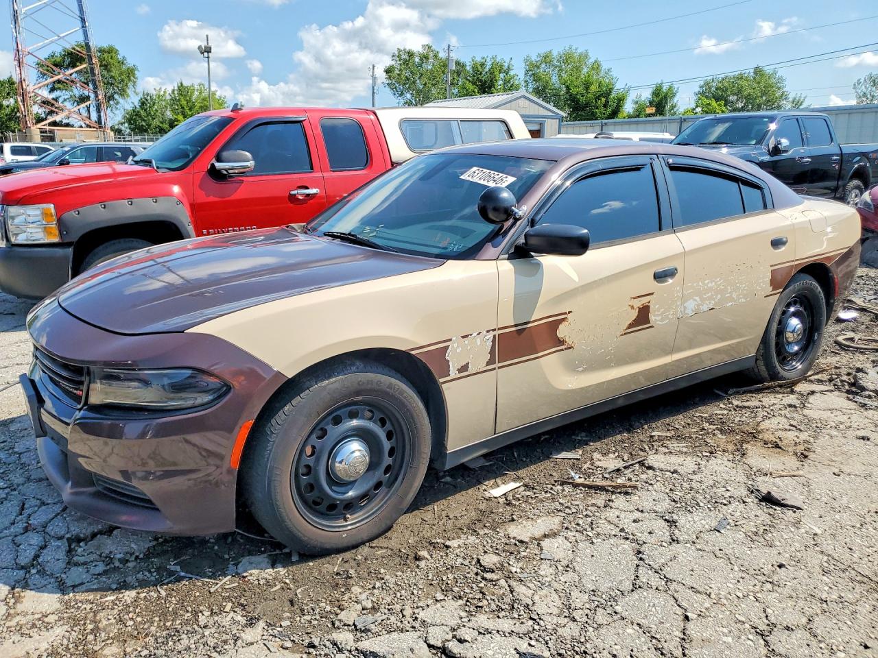 2015 Dodge Charger Police Brown vin: 2C3CDXKT1FH796199