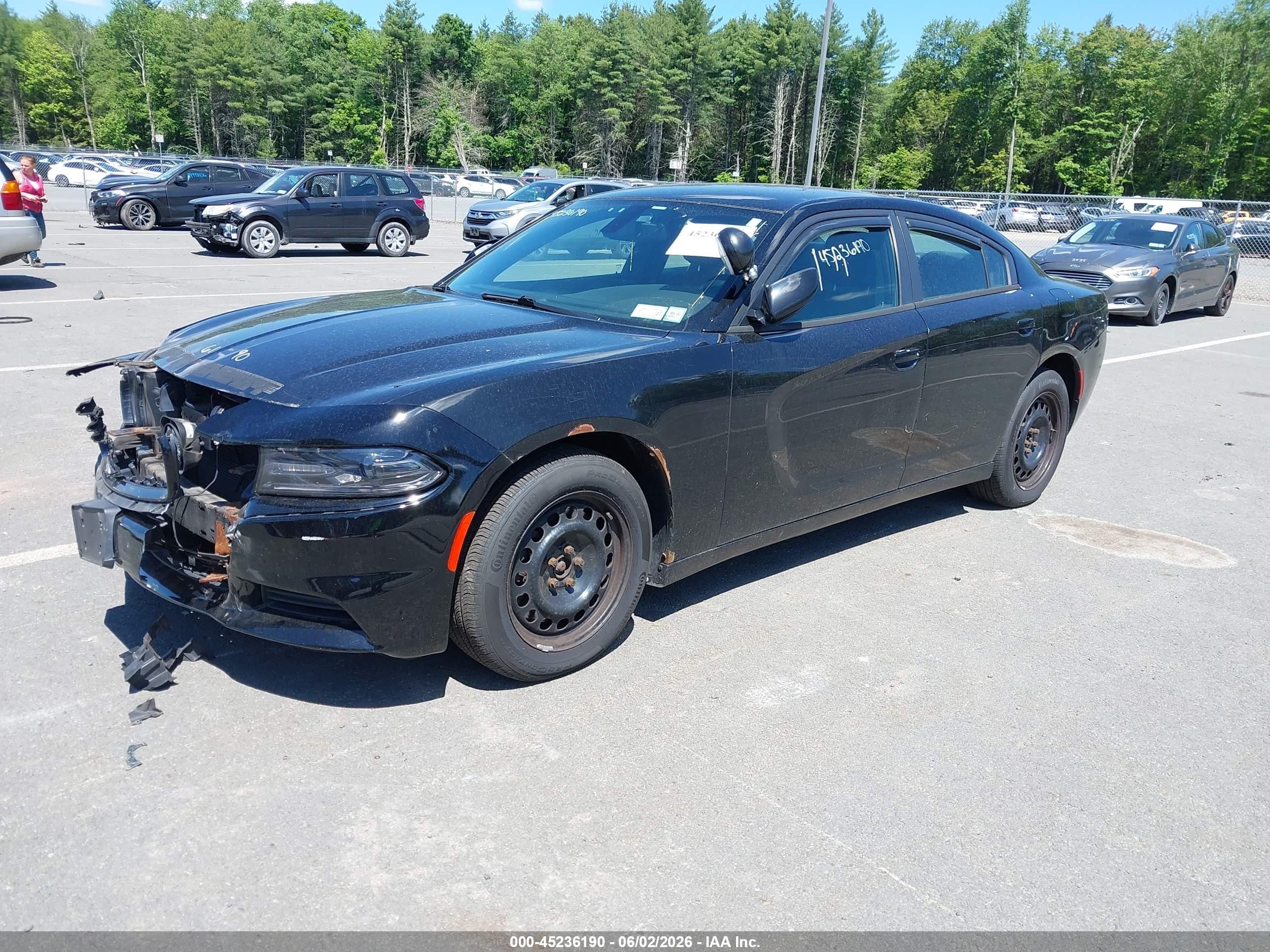2015 Dodge Charger Police Черный vin: 2C3CDXKT4FH897866