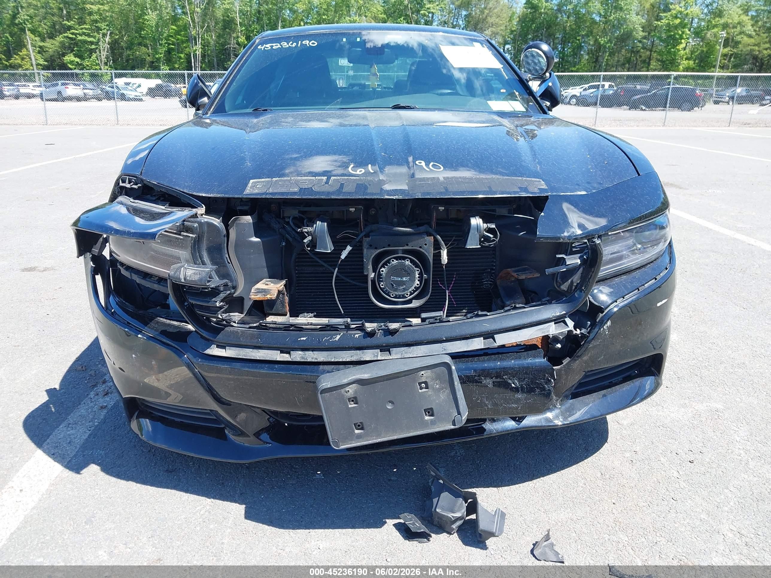 2015 Dodge Charger Police Черный vin: 2C3CDXKT4FH897866