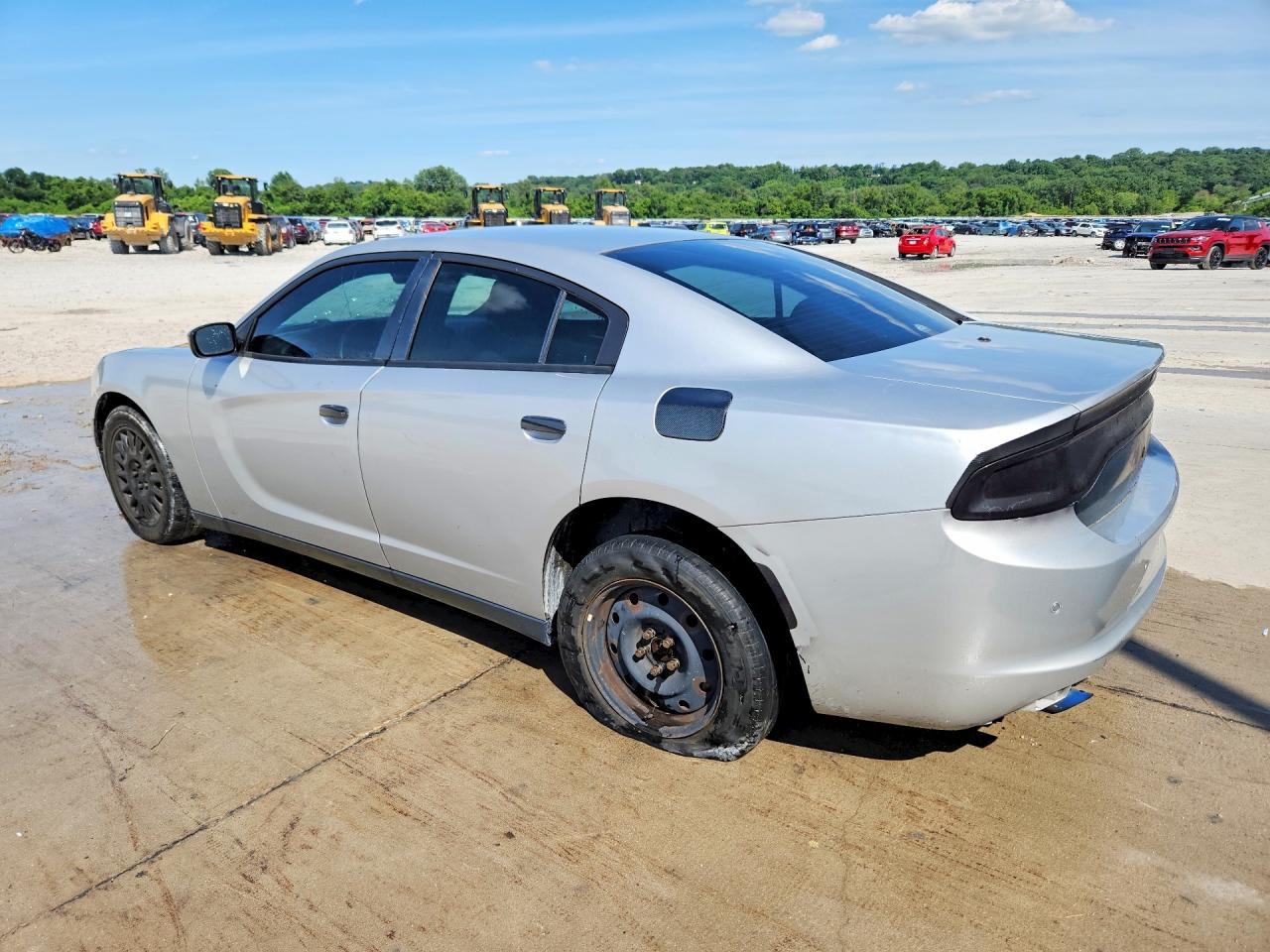 2015 Dodge Charger Police Silver vin: 2C3CDXKT6FH828063