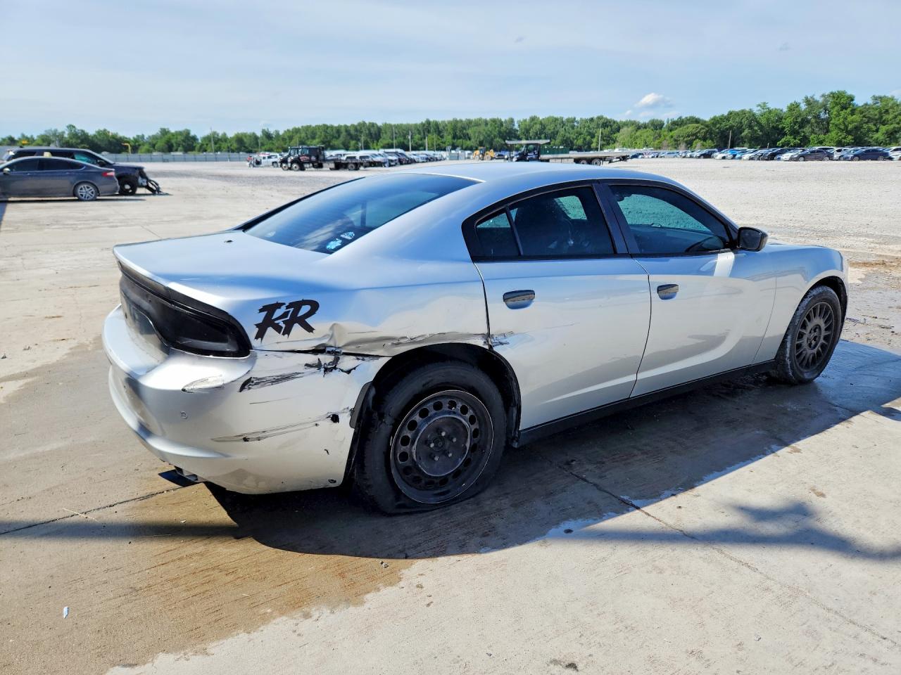2015 Dodge Charger Police Silver vin: 2C3CDXKT6FH828063