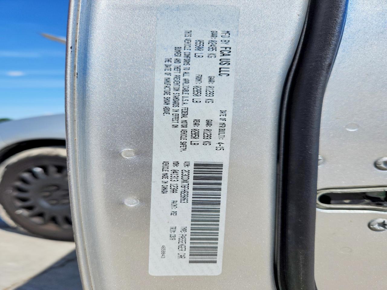 2015 Dodge Charger Police Silver vin: 2C3CDXKT6FH828063