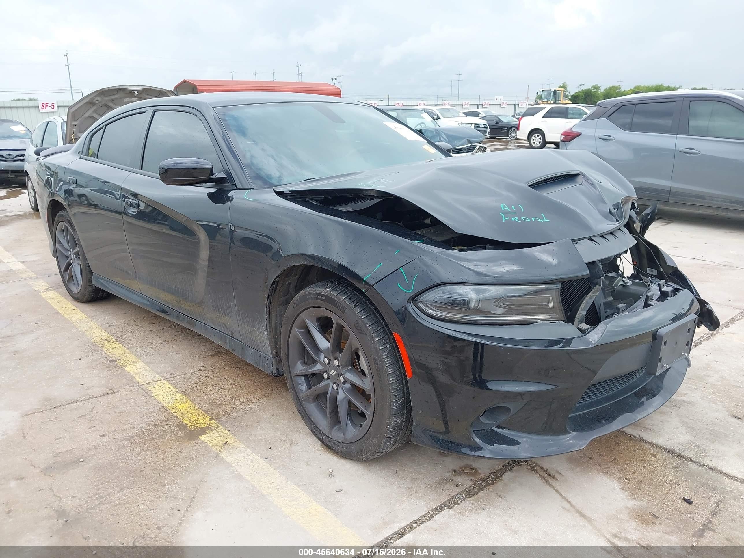 2022 Dodge Charger Gt Awd Черный vin: 2C3CDXMG9NH120758
