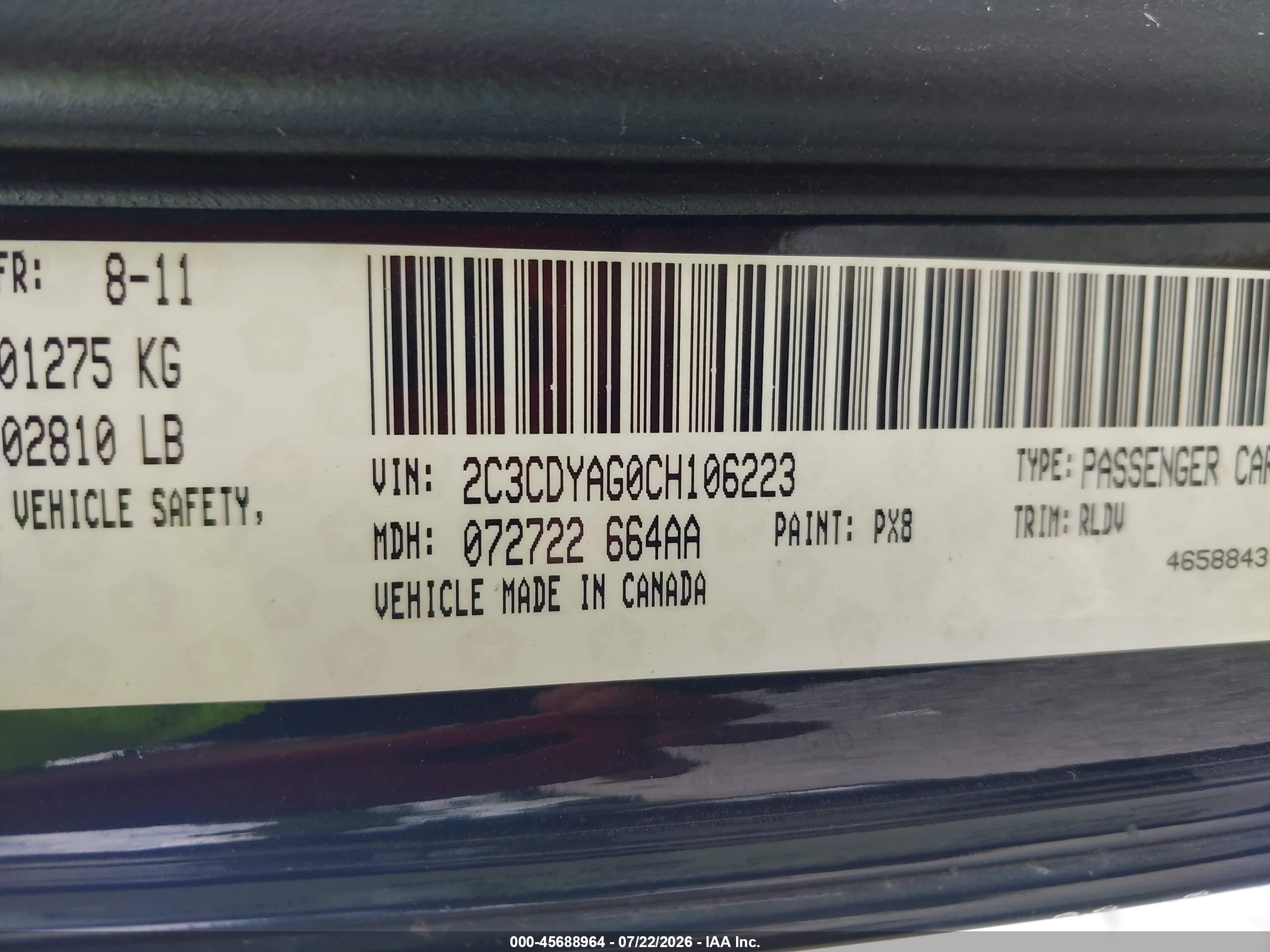 2012 Dodge Challenger Sxt Black vin: 2C3CDYAG0CH106223