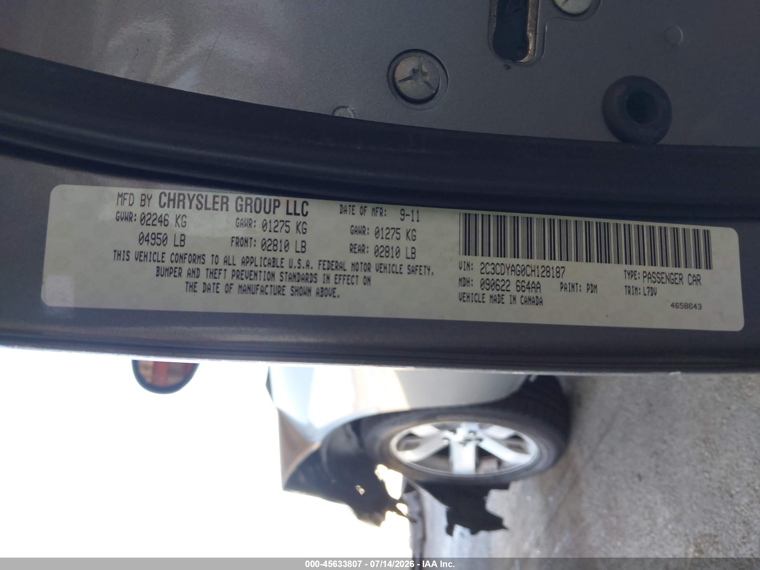 2012 Dodge Challenger Sxt Gray vin: 2C3CDYAG0CH128187