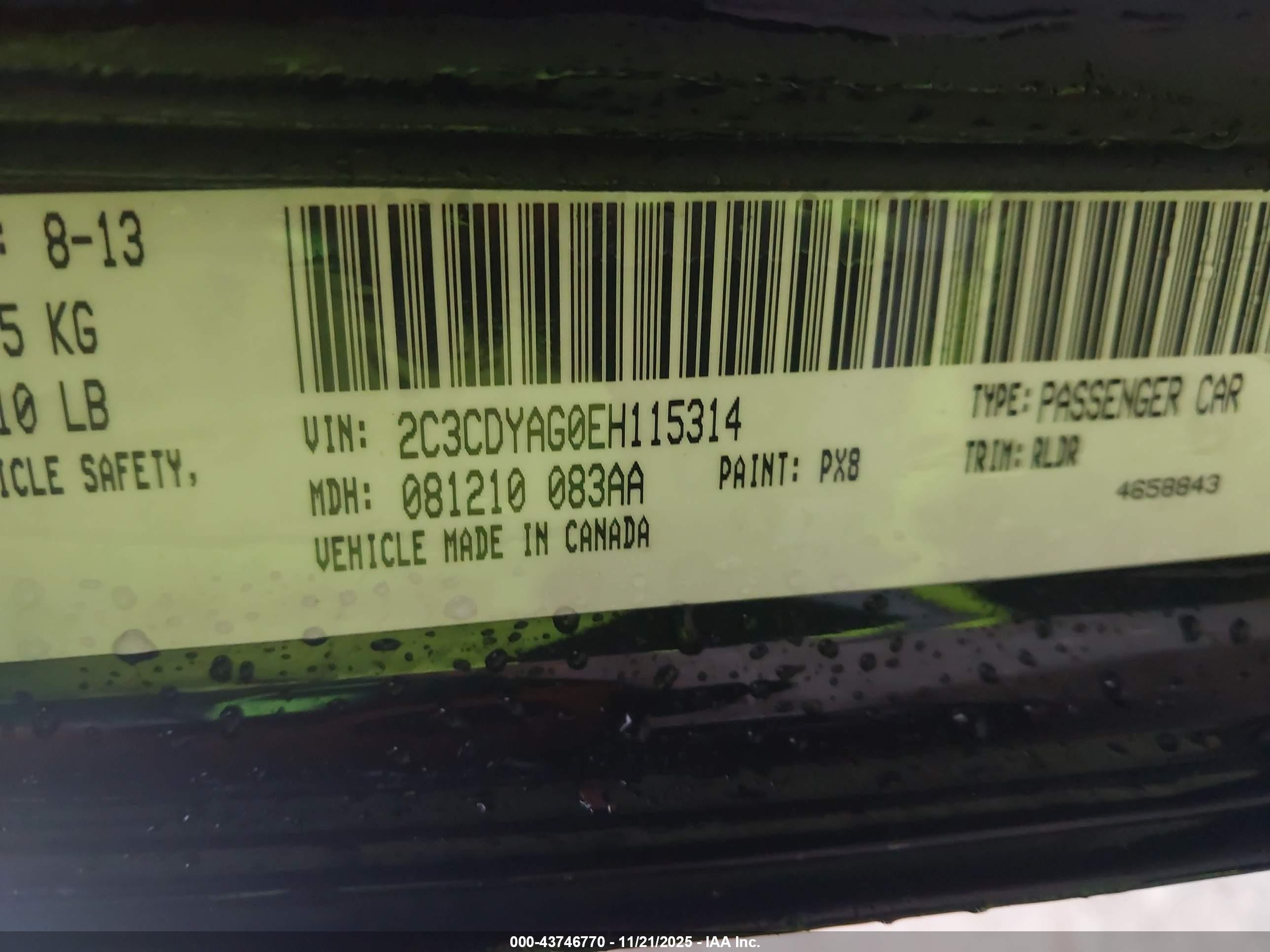 2014 Dodge Challenger Sxt Plus Black vin: 2C3CDYAG0EH115314