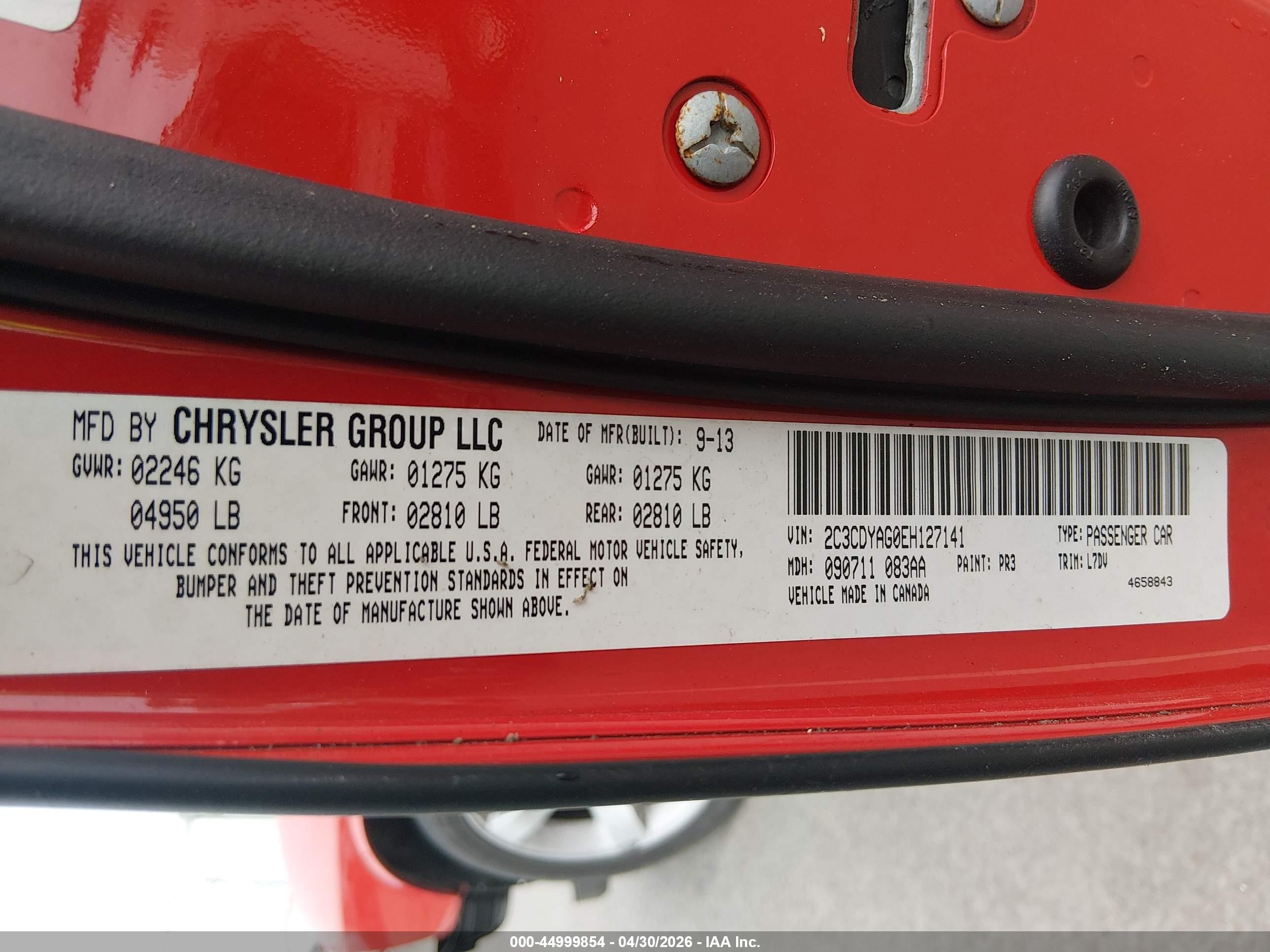 2014 Dodge Challenger Sxt Red vin: 2C3CDYAG0EH127141
