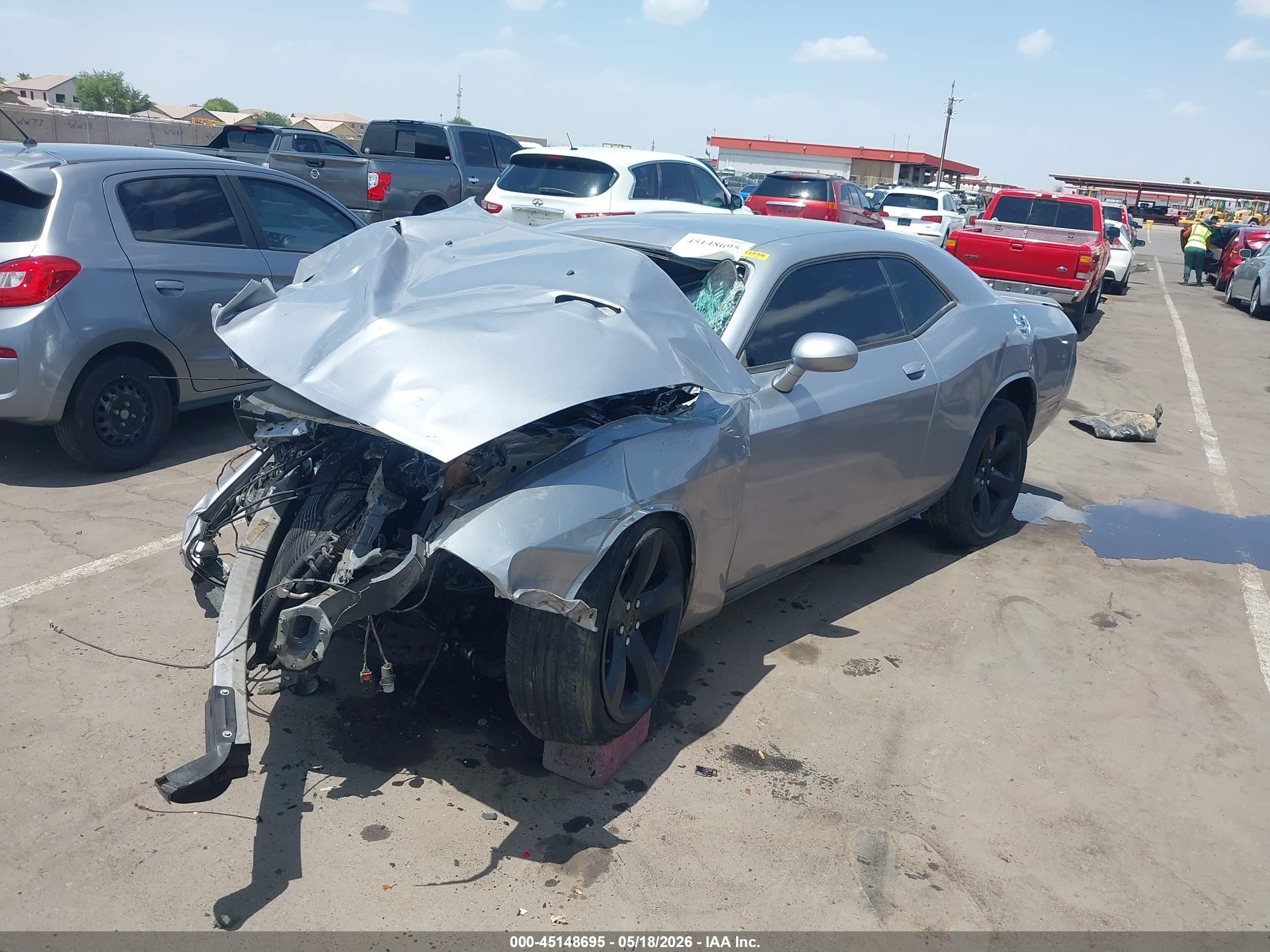 2014 Dodge Challenger Sxt Silver vin: 2C3CDYAG0EH313942