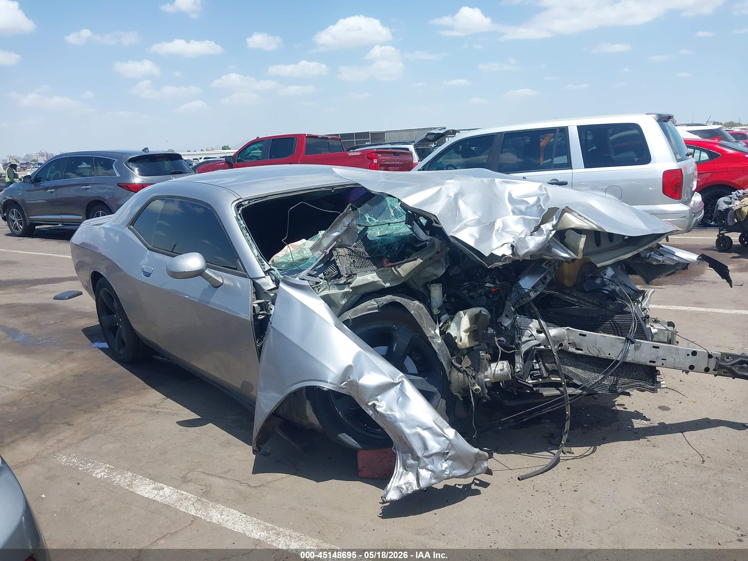 2014 Dodge Challenger Sxt Silver vin: 2C3CDYAG0EH313942