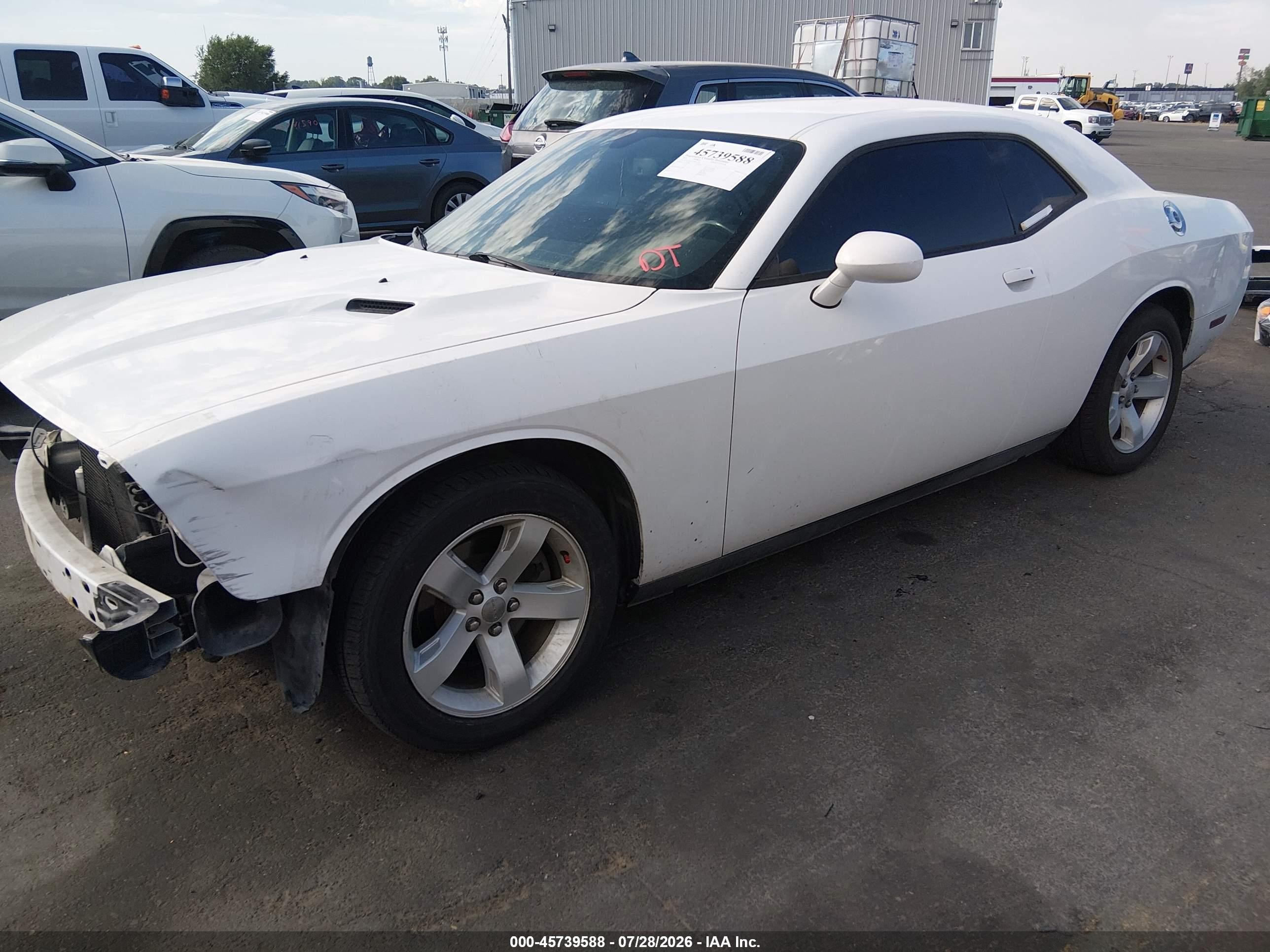 2013 Dodge Challenger Sxt White vin: 2C3CDYAG1DH511878