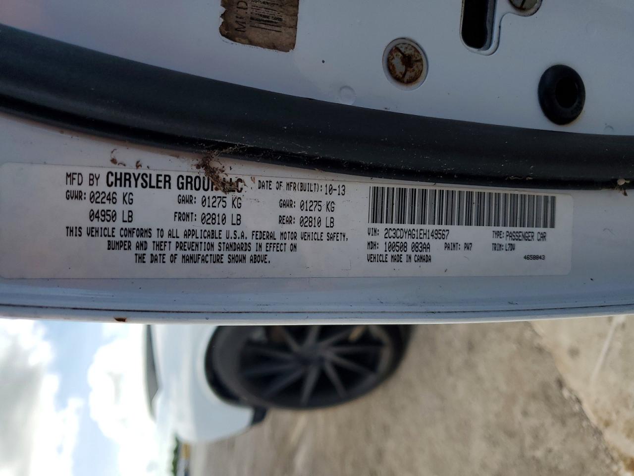 2014 Dodge Challenger Sxt White vin: 2C3CDYAG1EH149567