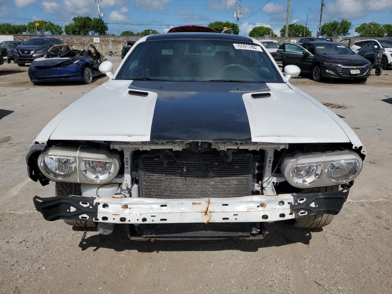 2014 Dodge Challenger Sxt White vin: 2C3CDYAG1EH149567 Damage: Front Bumper Reinforcement, Broken, Replacement Required
