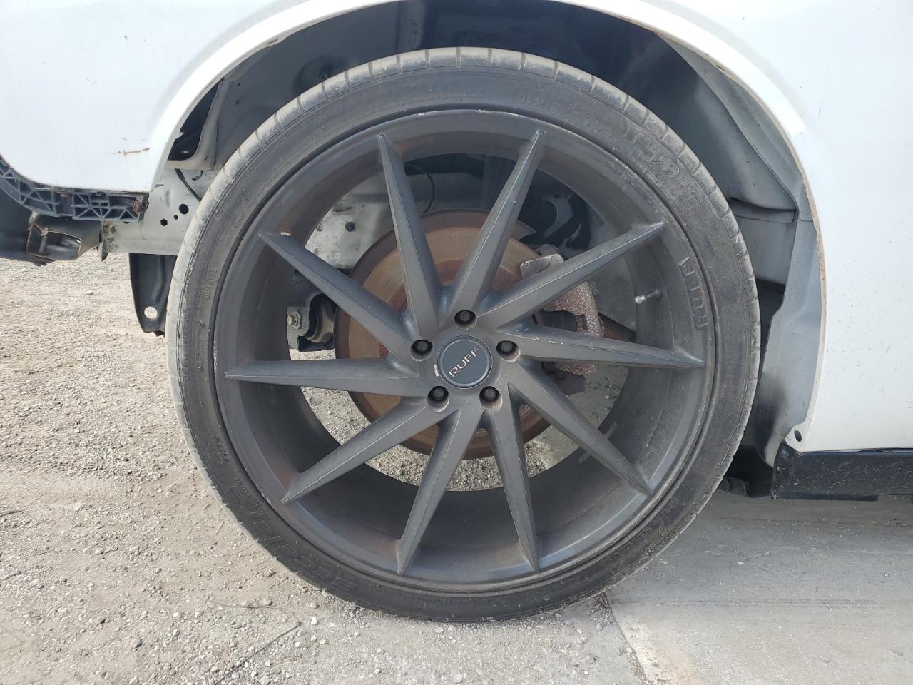 2014 Dodge Challenger Sxt White vin: 2C3CDYAG1EH149567 Damage: Left Front Wheel, Aftermarket, Acceptable