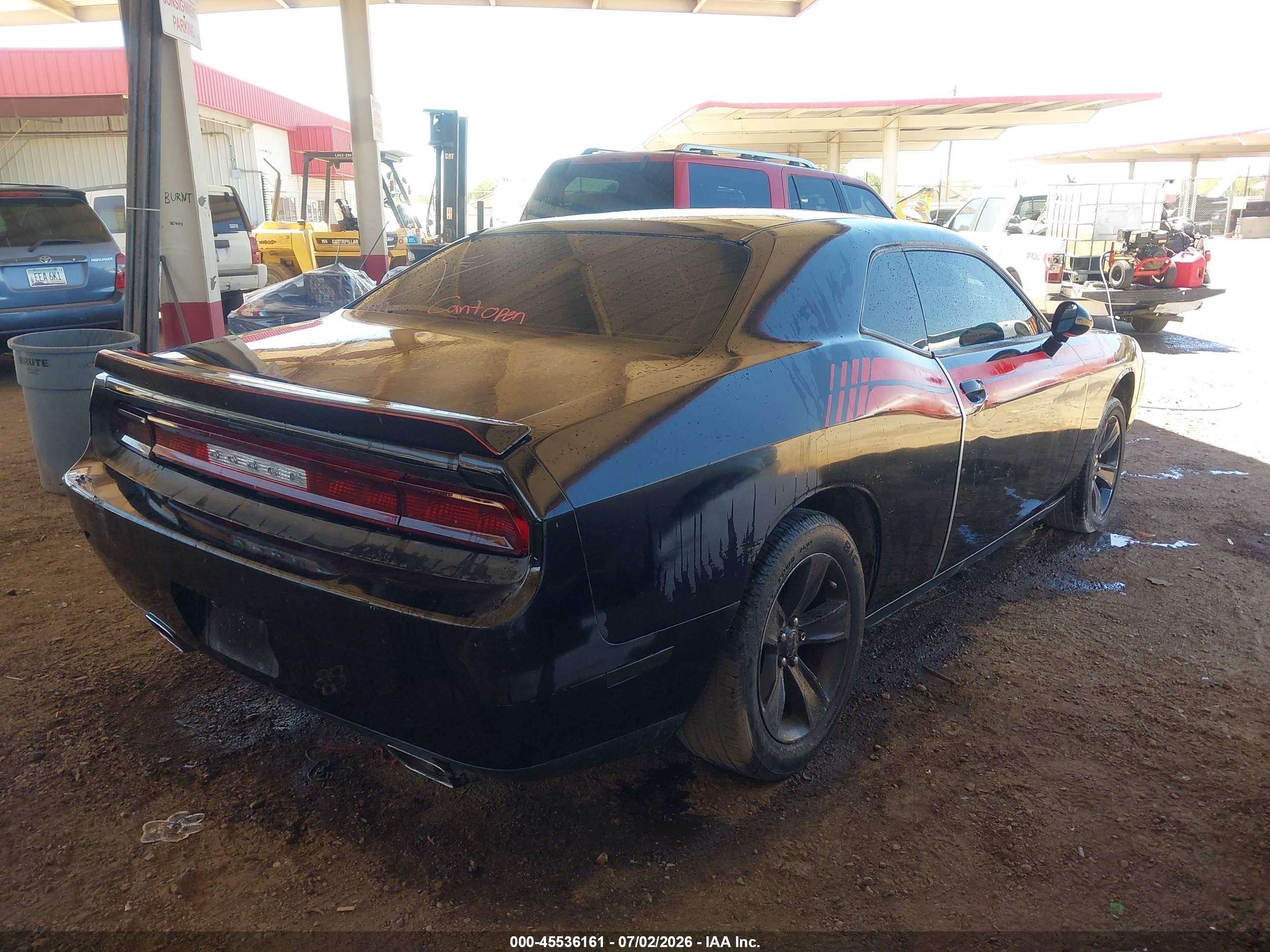 2013 Dodge Challenger Sxt Black vin: 2C3CDYAG2DH692635