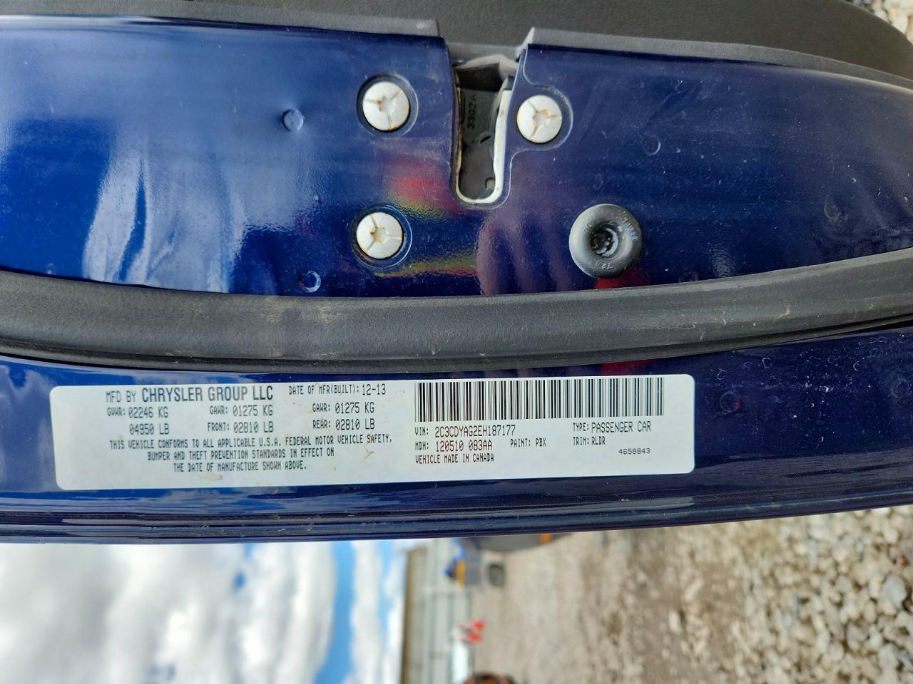 2014 Dodge Challenger Sxt Blue vin: 2C3CDYAG2EH187177